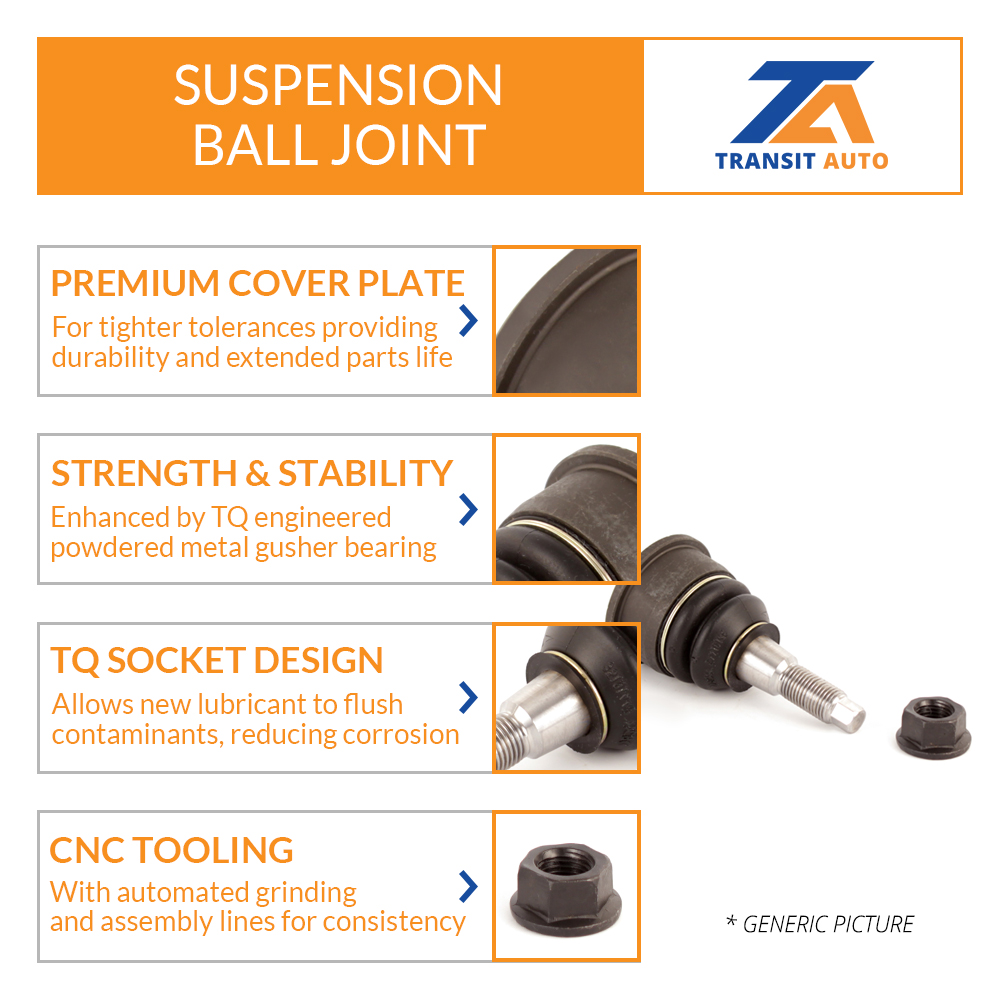 Front Suspension Ball Joints Pair For Jeep Patriot Compass Dodge Caliber Mitsubishi Lancer
