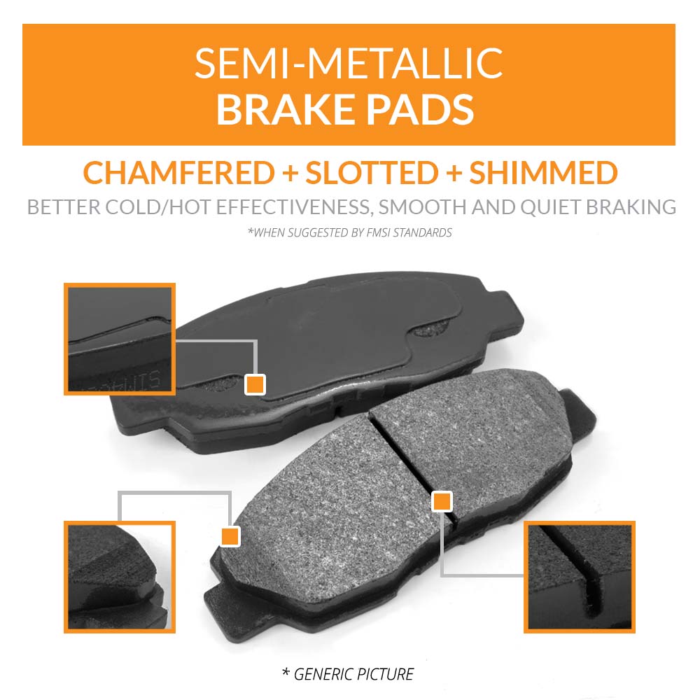 Rear Semi-Metallic Brake Pads Set For 2015-2020 Chevrolet Colorado GMC ...