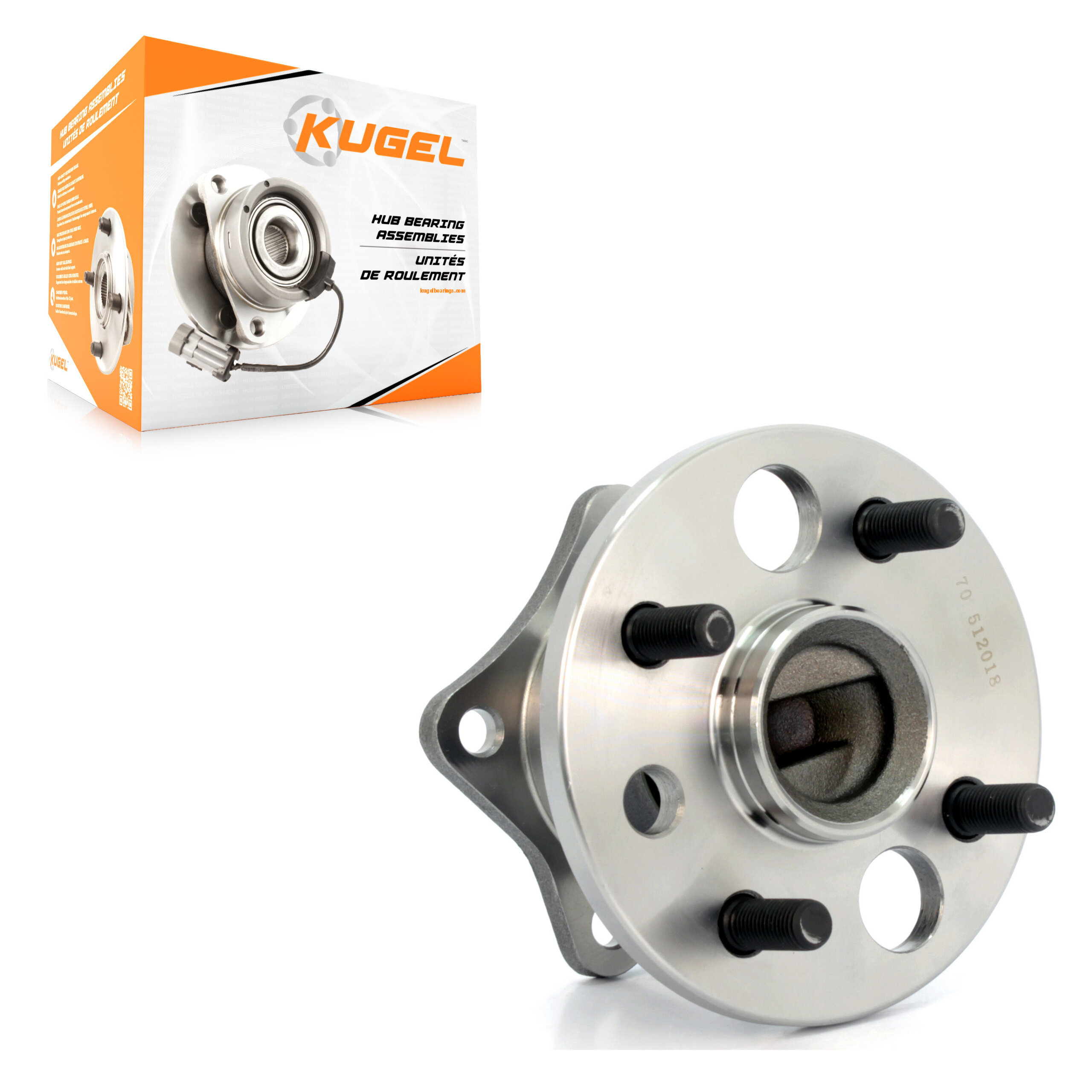 Kugel - 70-512018 - Rear Wheel Bearing and Hub Assembly