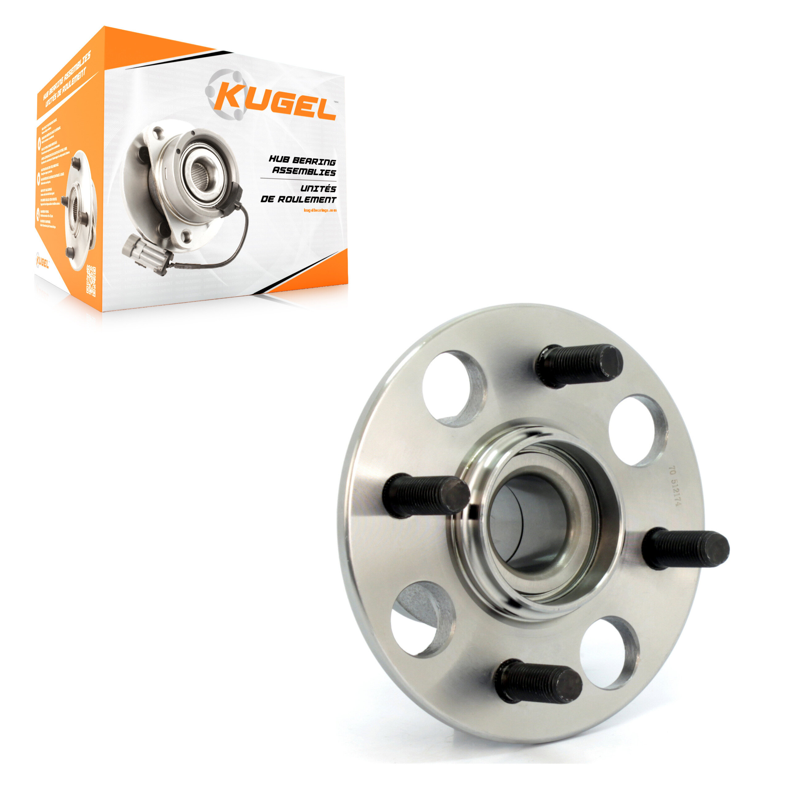 Kugel - 70-512174 - Rear Wheel Bearing and Hub Assembly
