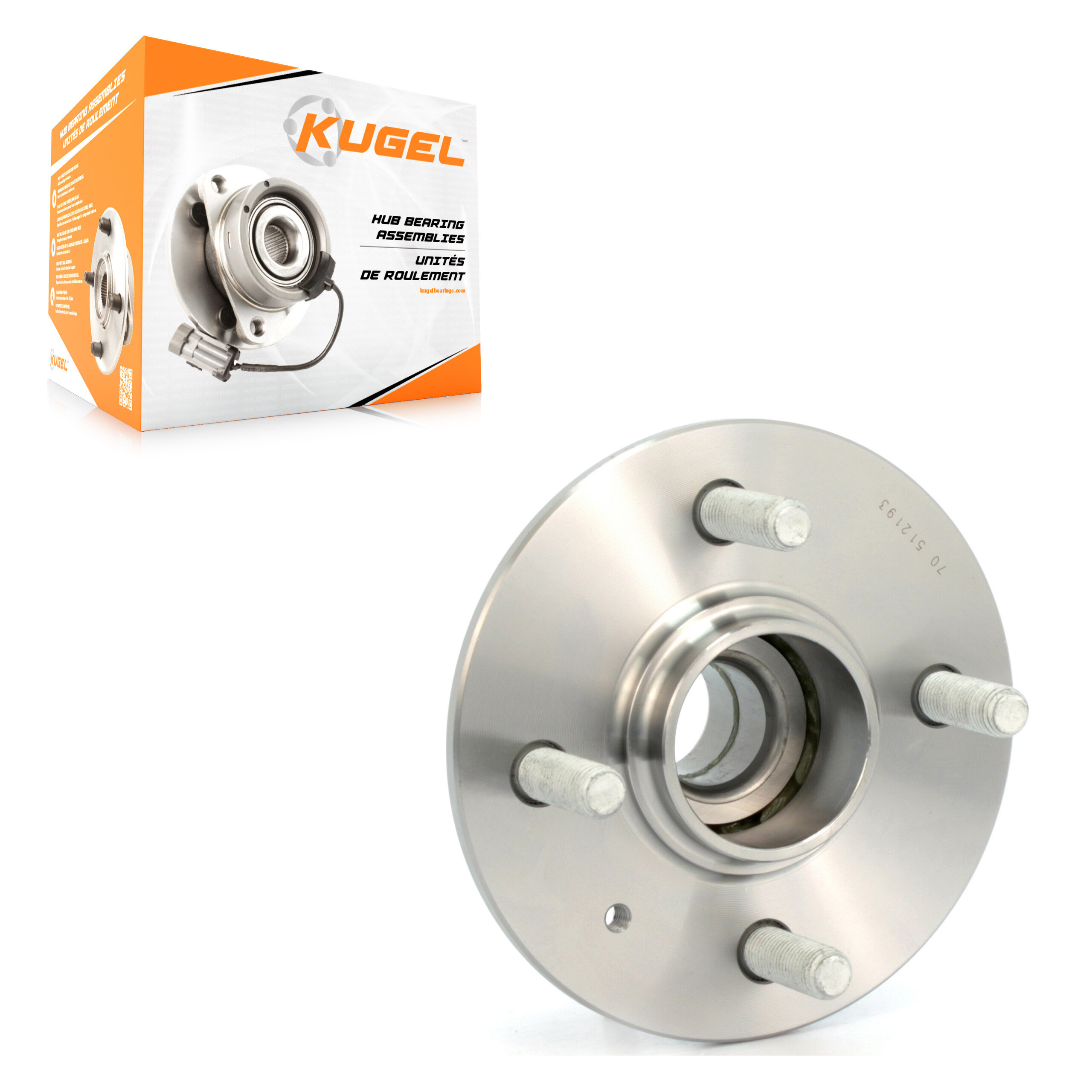 Kugel - 70-512193 - Rear Wheel Bearing and Hub Assembly