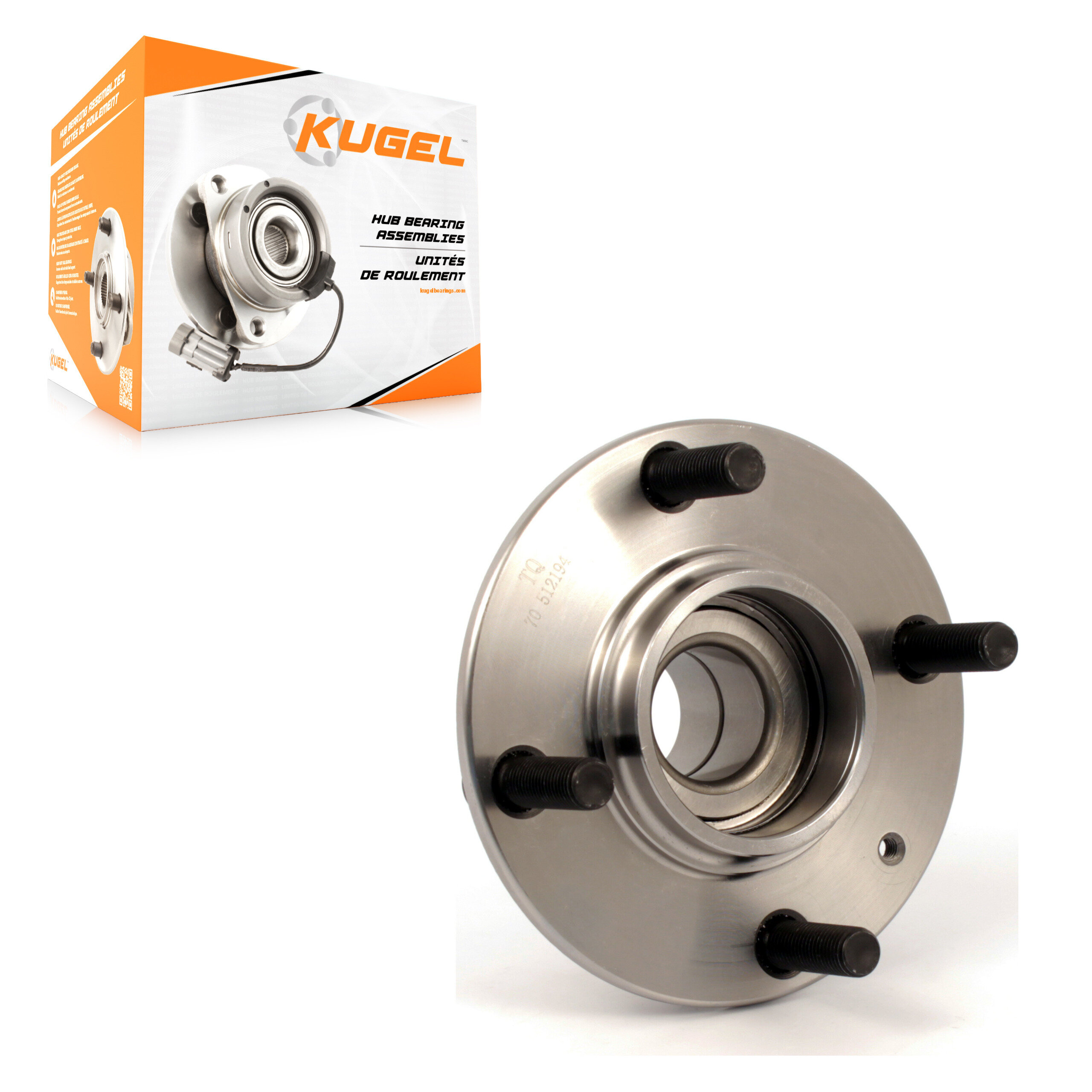Kugel - 70-512194 - Rear Wheel Bearing and Hub Assembly