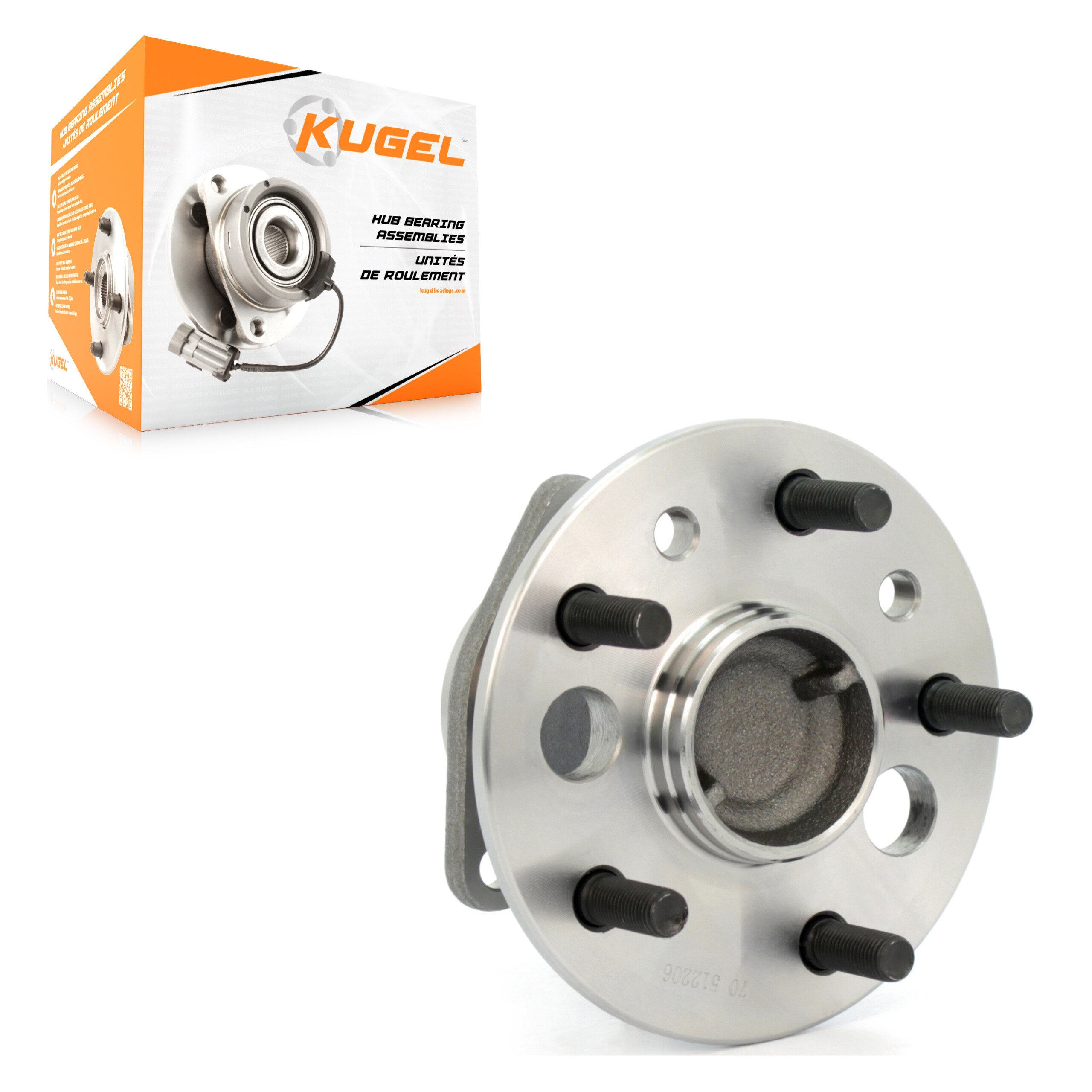 Kugel - 70-512206 - Rear Left Wheel Bearing and Hub Assembly