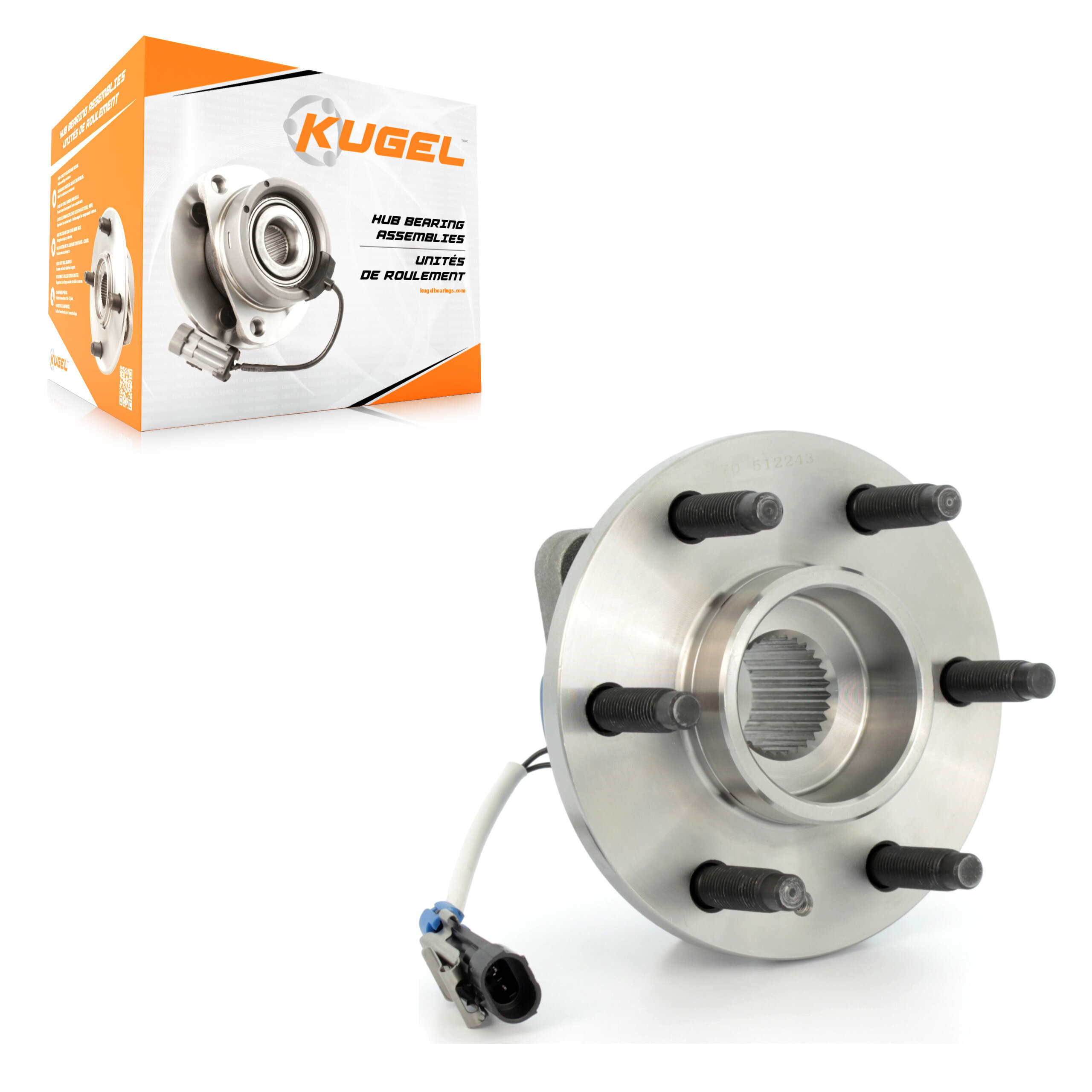 Kugel - 70-512243 - Rear Wheel Bearing and Hub Assembly