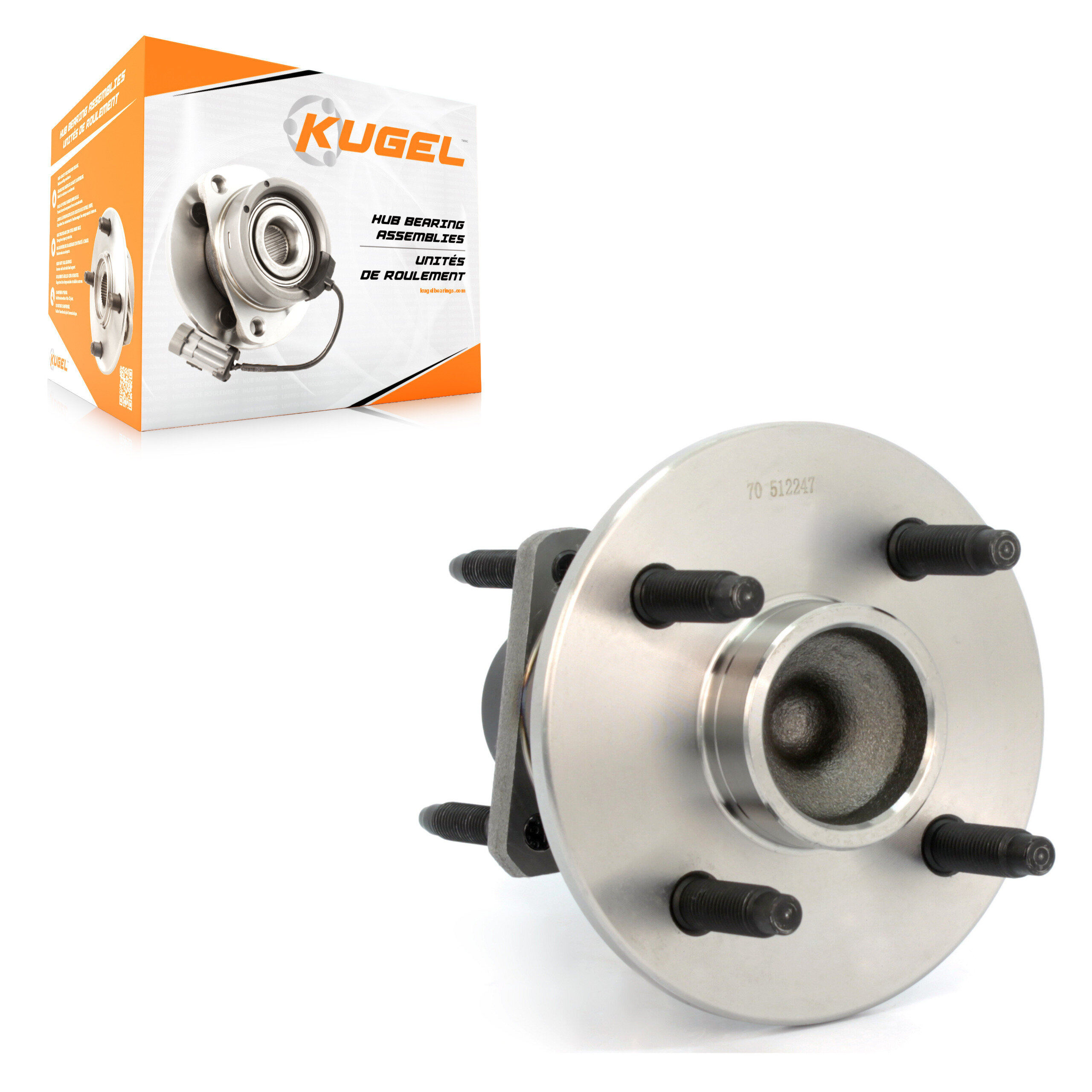 Kugel - 70-512247 - Rear Wheel Bearing and Hub Assembly