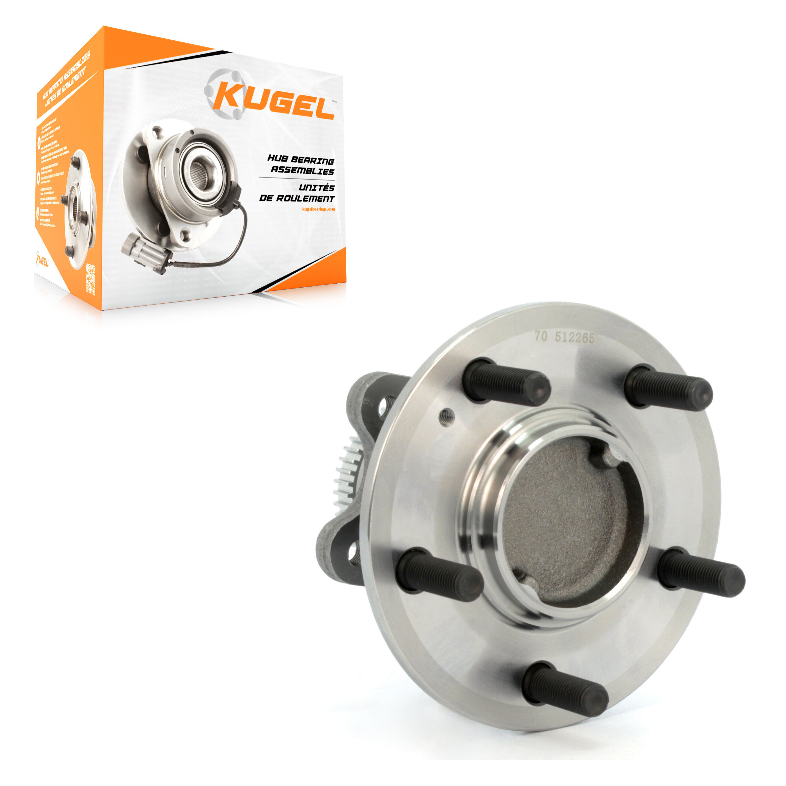 Kugel - 70-512265 - Rear Wheel Bearing and Hub Assembly