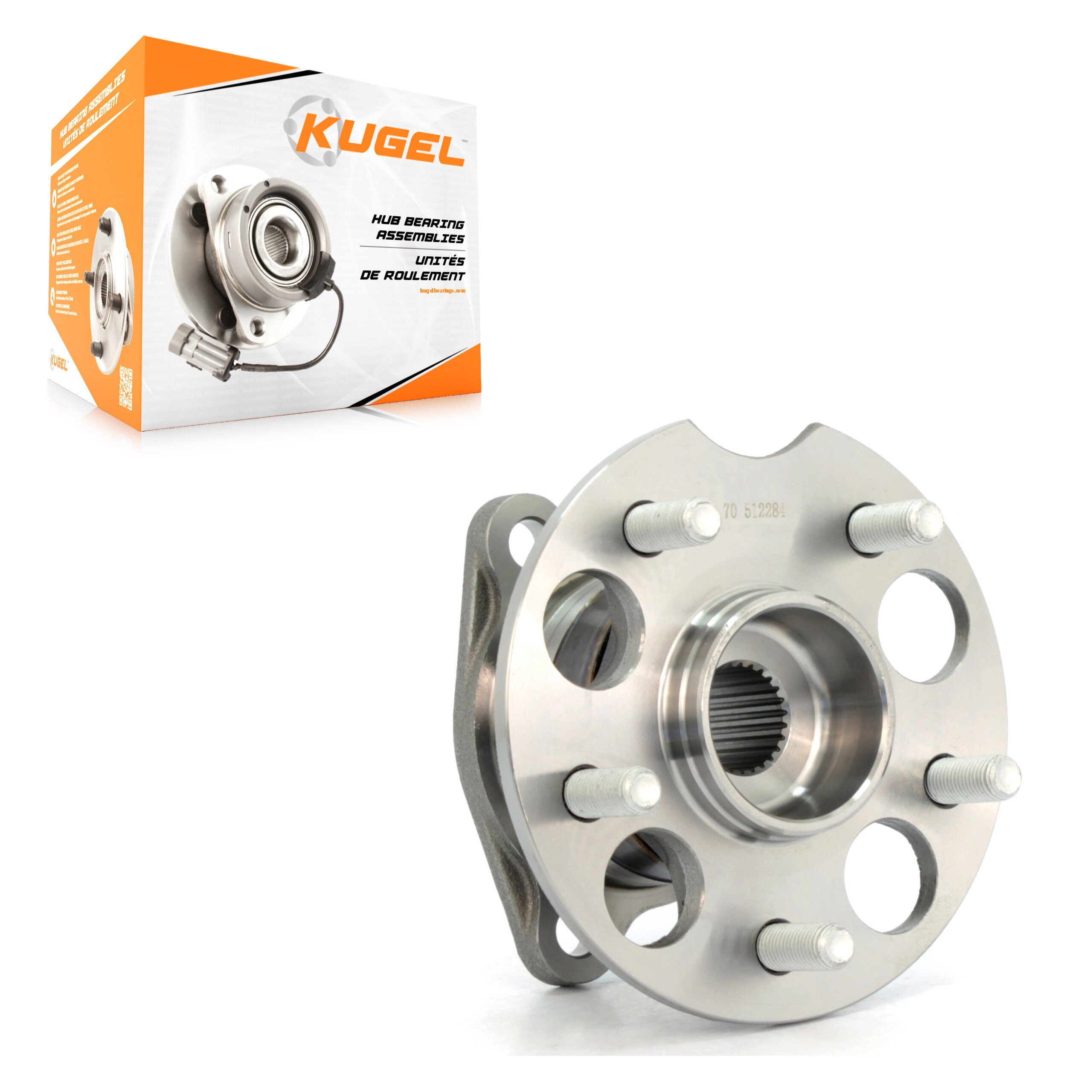 Kugel - 70-512284 - Rear Wheel Bearing and Hub Assembly