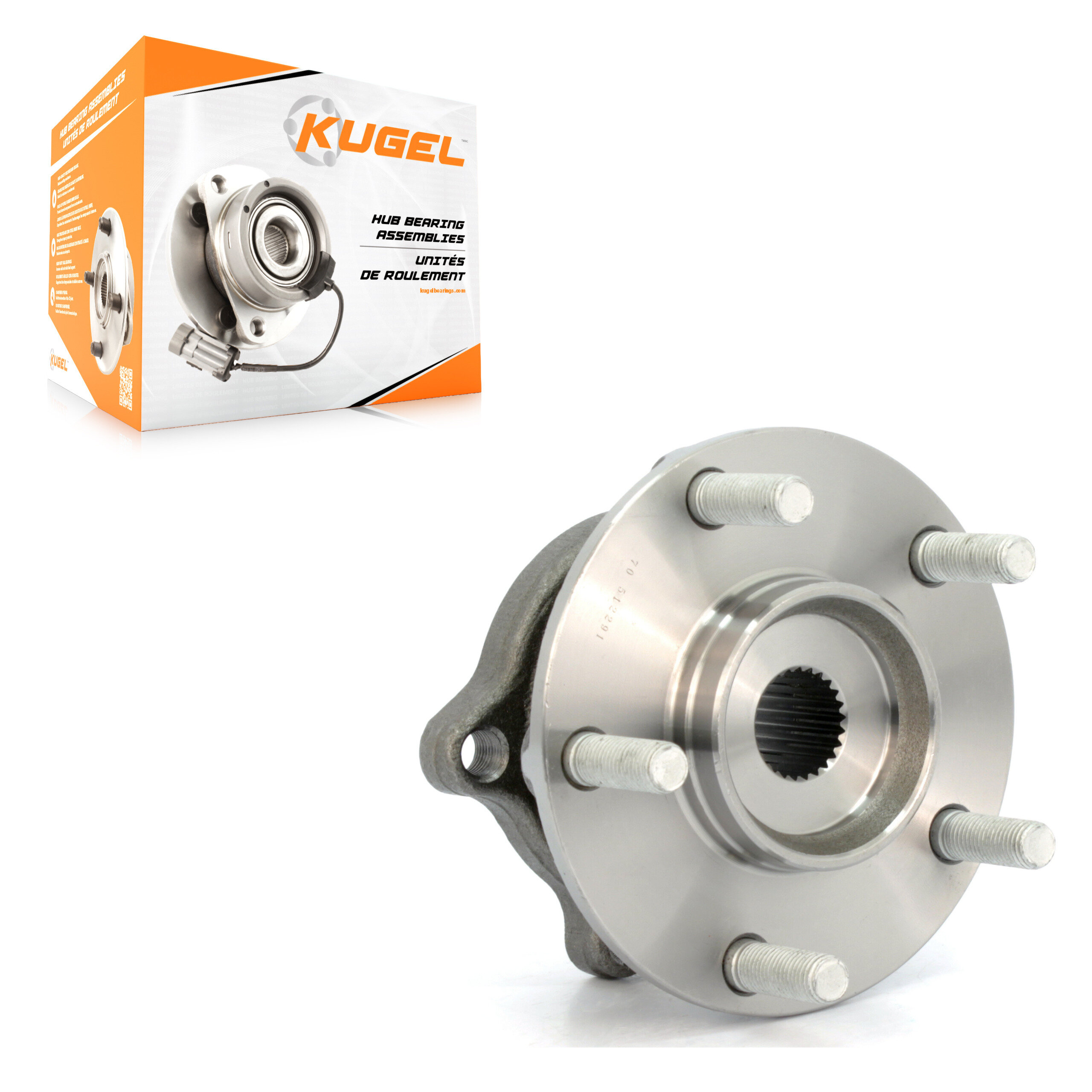 Kugel - 70-512291 - Rear Wheel Bearing and Hub Assembly