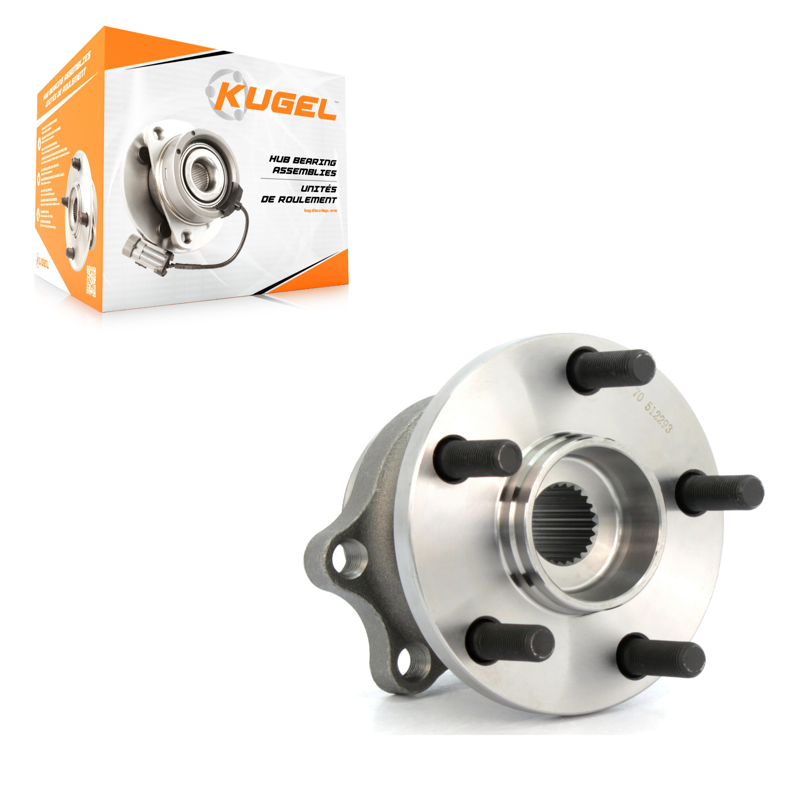 Kugel - 70-512293 - Rear Wheel Bearing and Hub Assembly