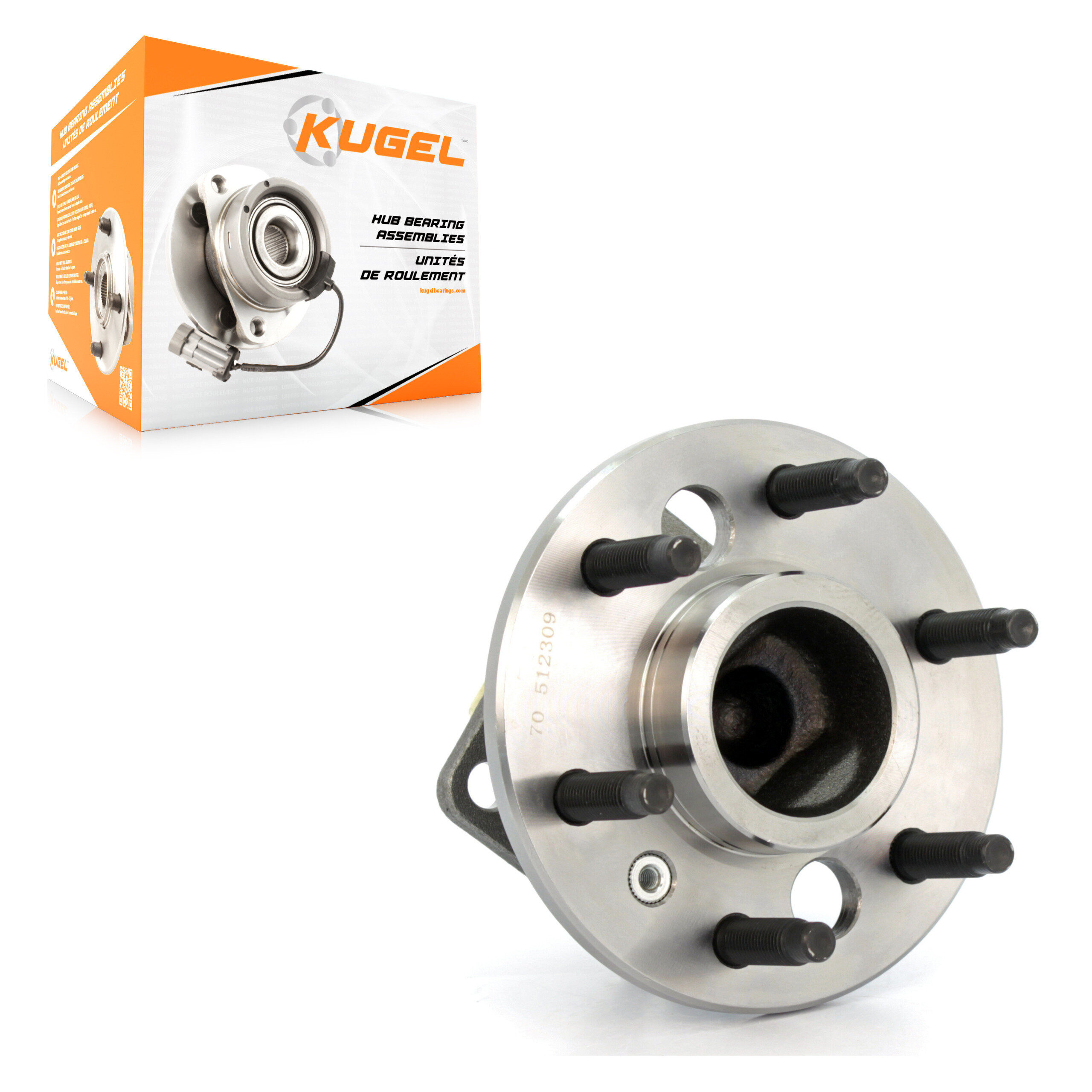 Kugel - 70-512309 - Rear Wheel Bearing and Hub Assembly