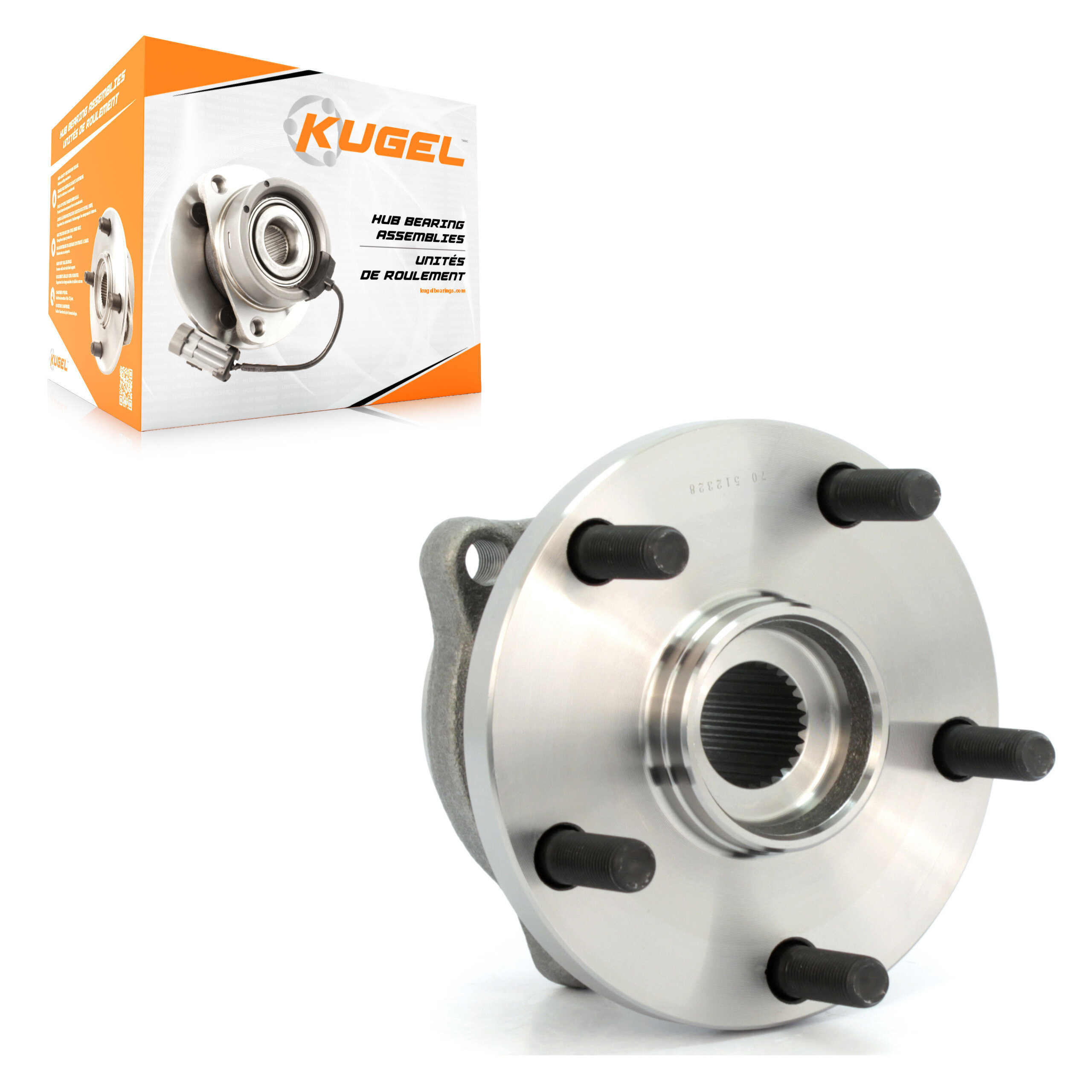 Kugel - 70-512328 - Rear Wheel Bearing and Hub Assembly