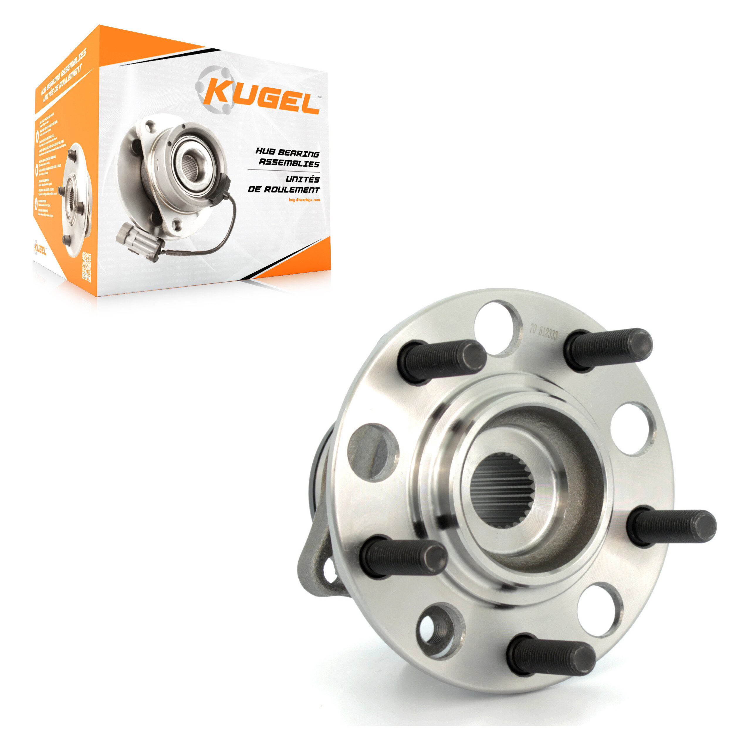 Kugel - 70-512333 - Rear Wheel Bearing and Hub Assembly