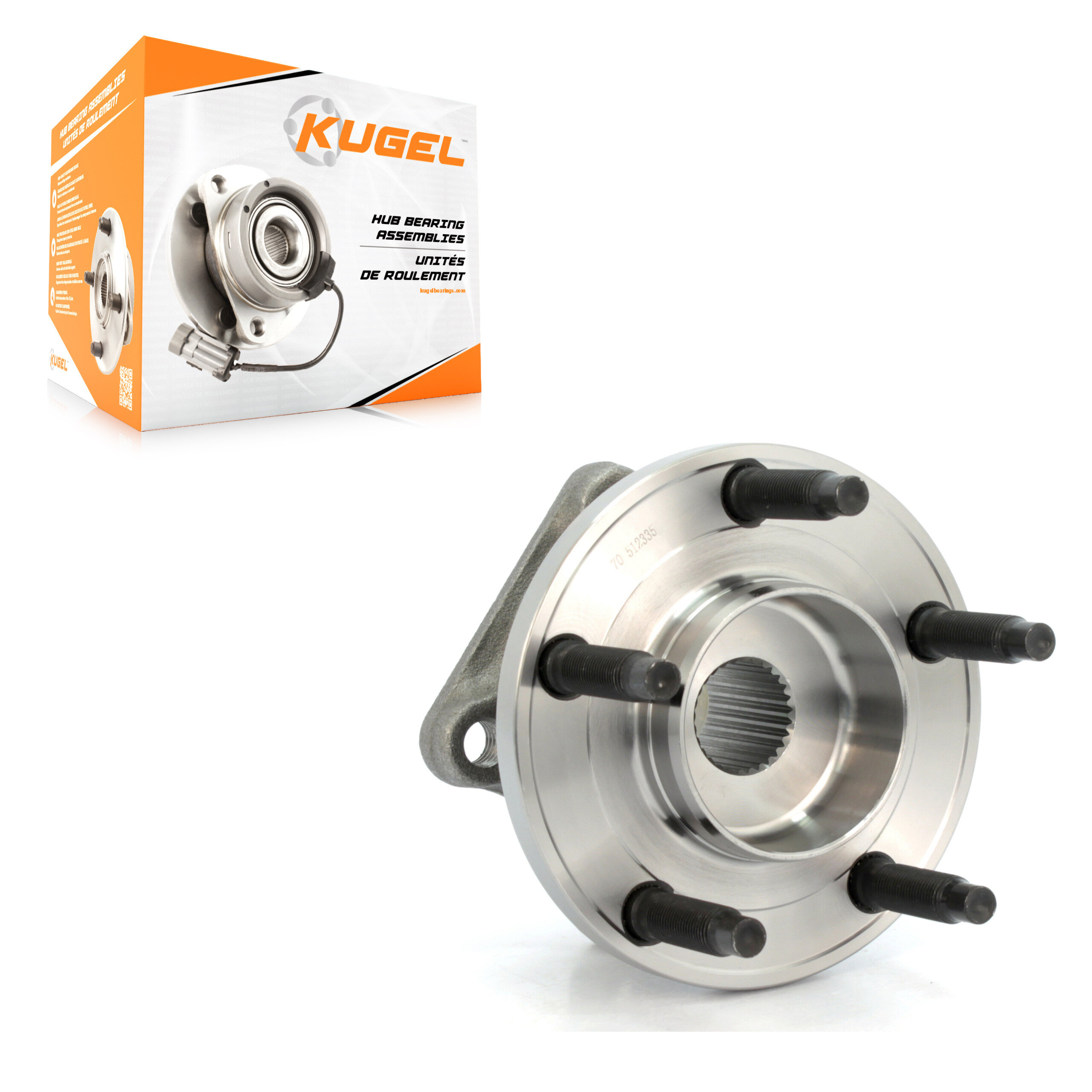 Kugel - 70-512335 - Rear Wheel Bearing and Hub Assembly