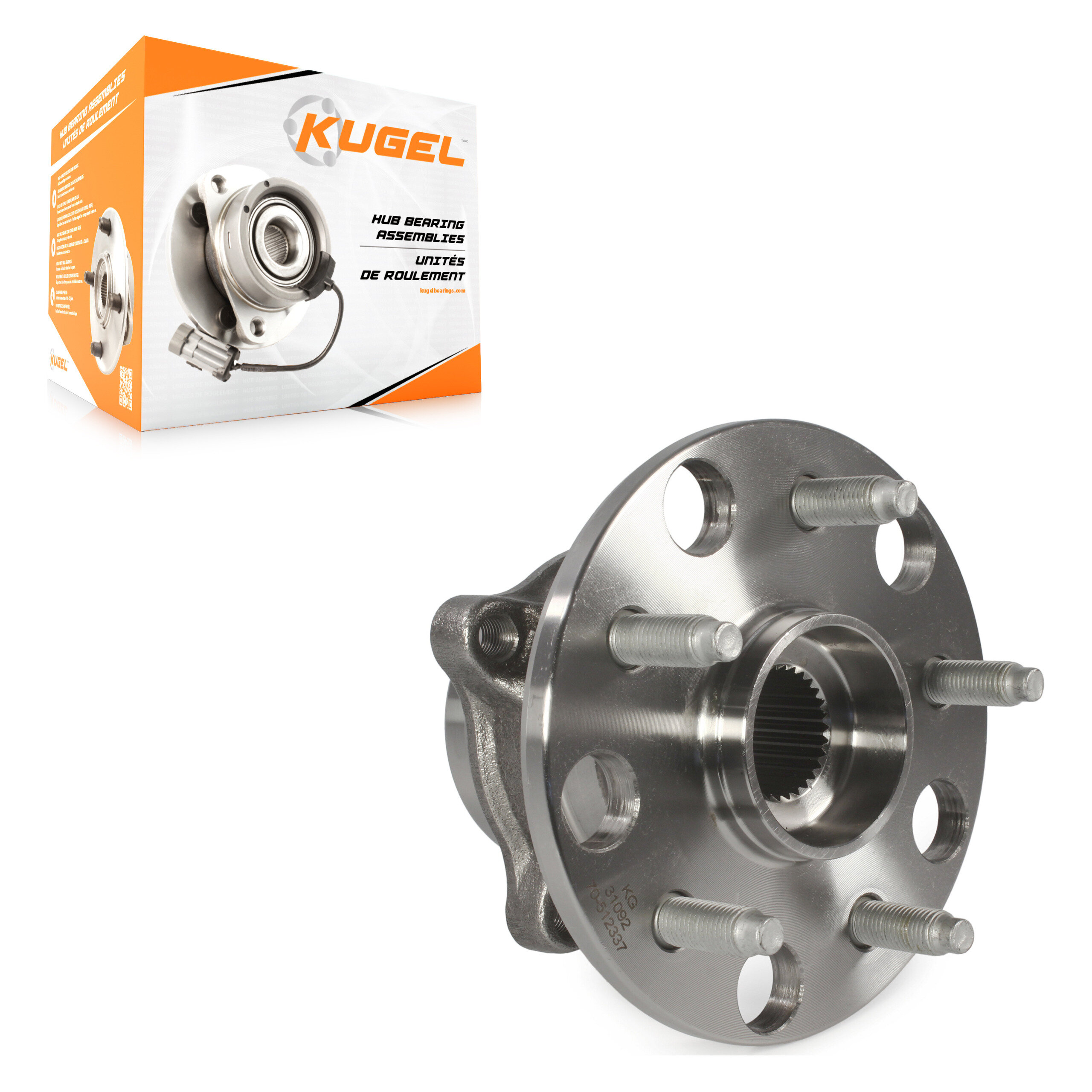 Kugel - 70-512337 - Rear Wheel Bearing and Hub Assembly
