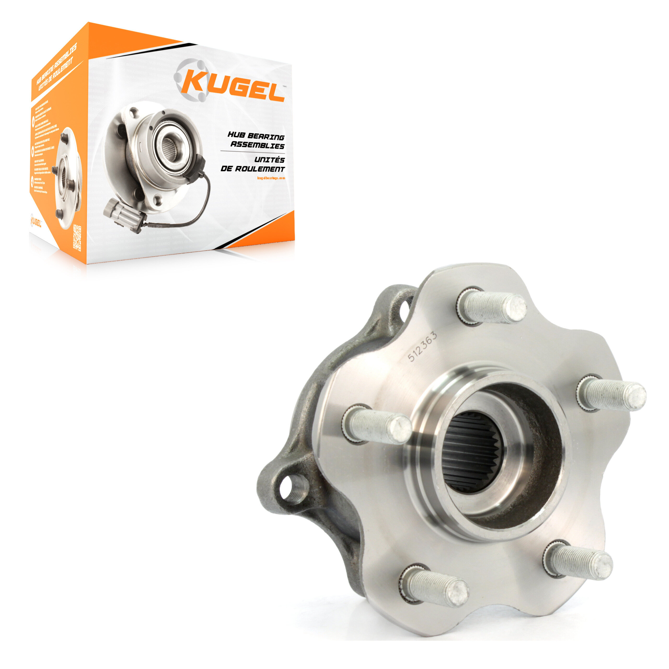 Kugel - 70-512363 - Rear Wheel Bearing and Hub Assembly