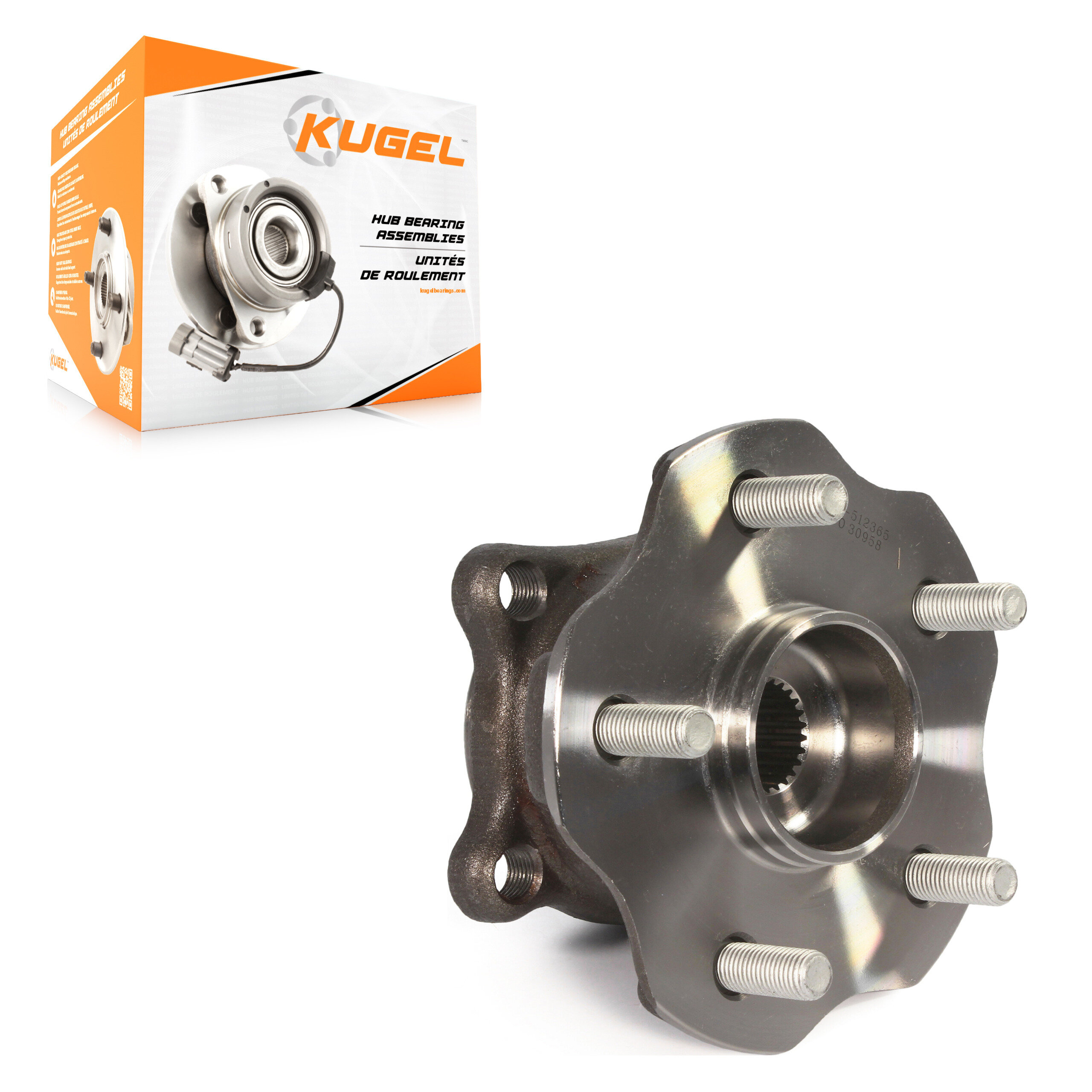 Kugel - 70-512365 - Rear Wheel Bearing and Hub Assembly