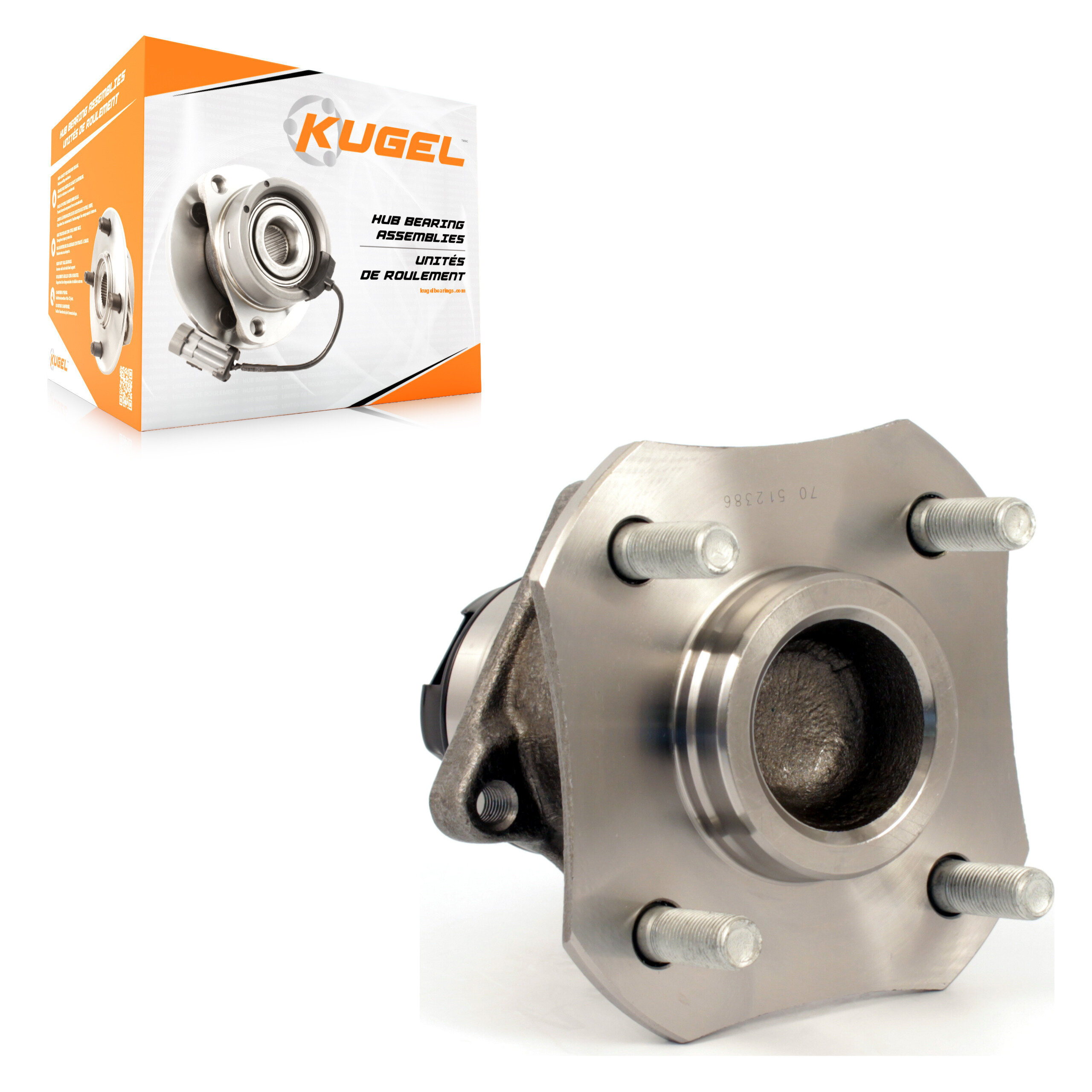 Kugel - 70-512386 - Rear Wheel Bearing and Hub Assembly