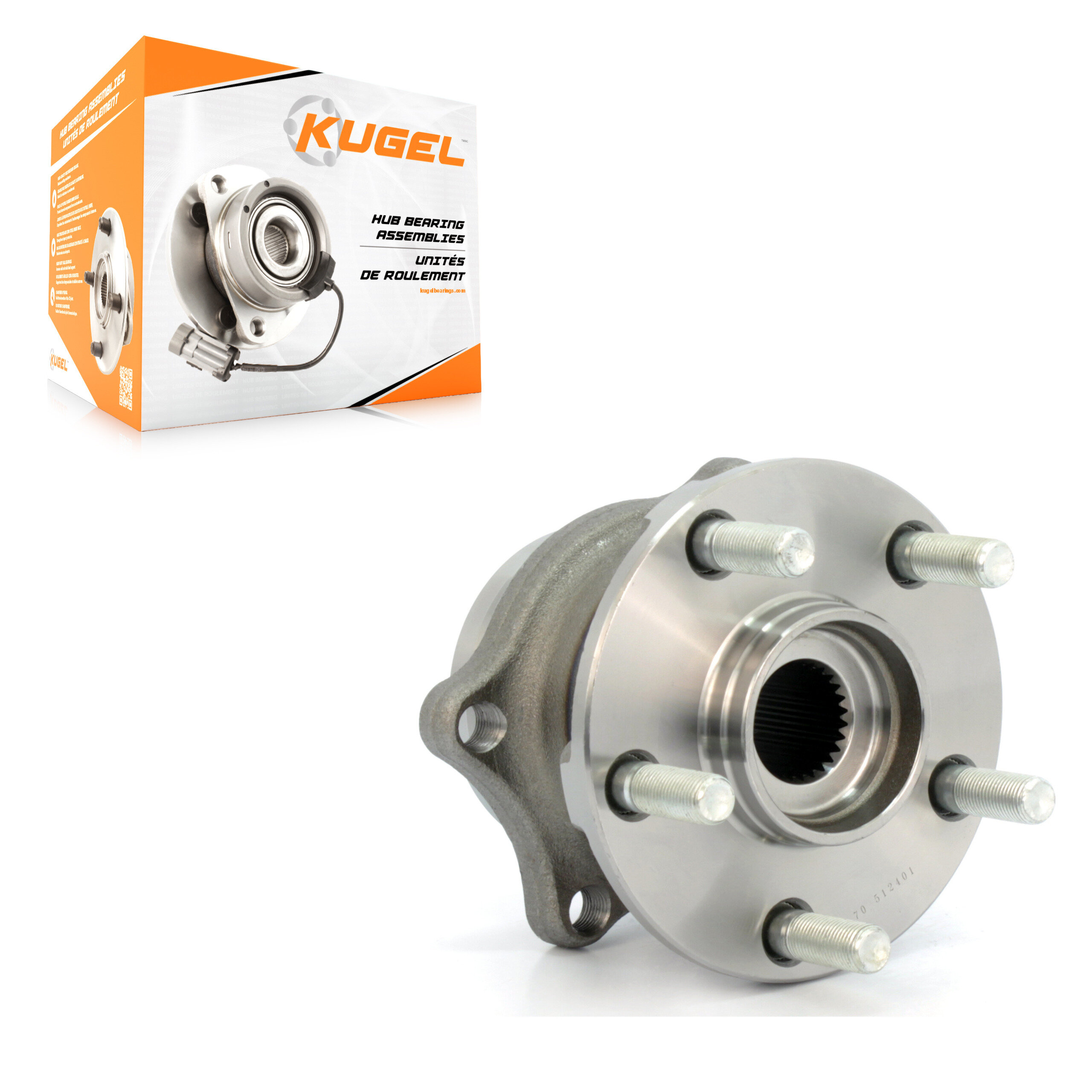 Kugel - 70-512401 - Rear Wheel Bearing and Hub Assembly