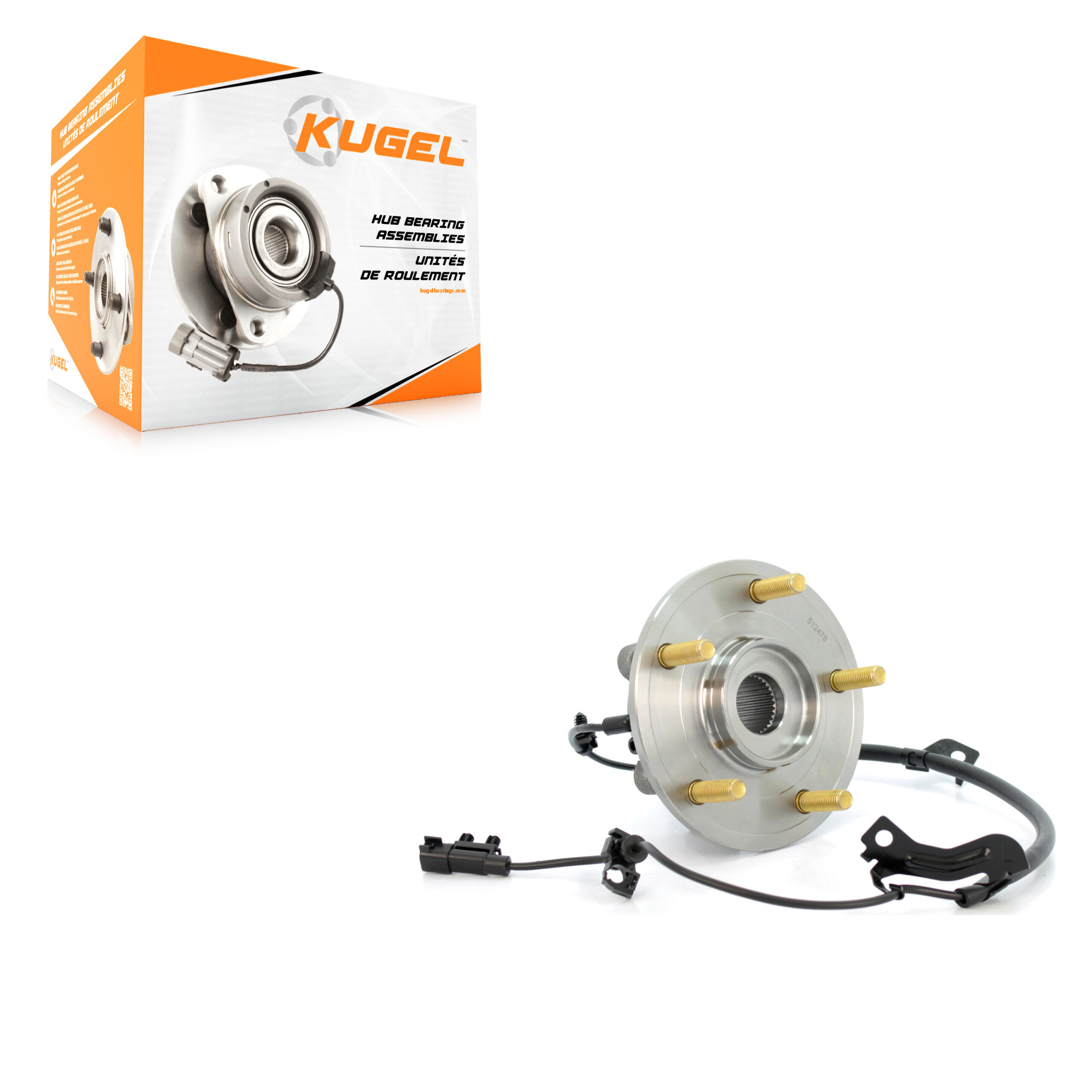 Kugel - 70-512478 - Rear Left Wheel Bearing and Hub Assembly