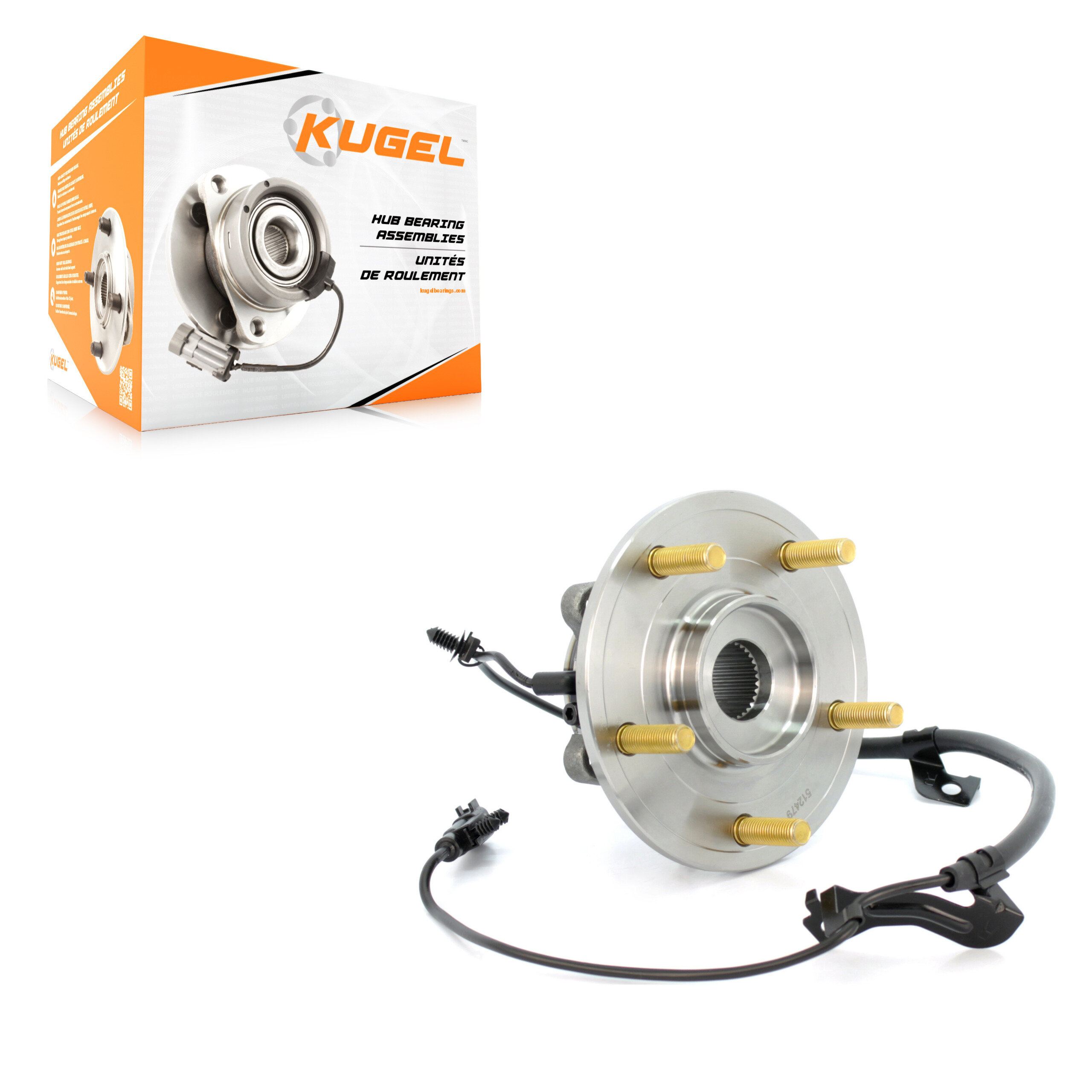 Kugel - 70-512479 - Rear Right Wheel Bearing and Hub Assembly