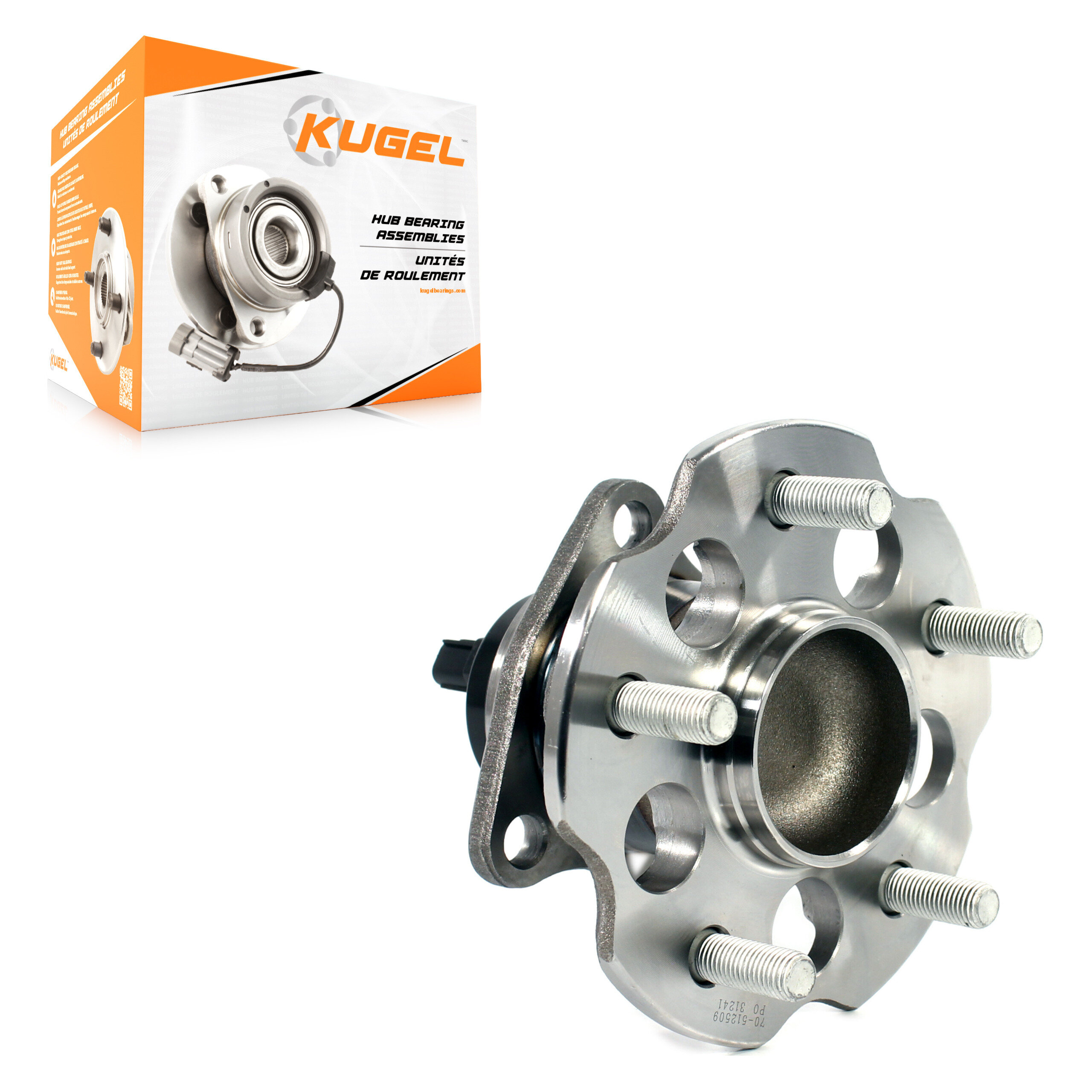 Kugel - 70-512509 - Rear Wheel Bearing and Hub Assembly