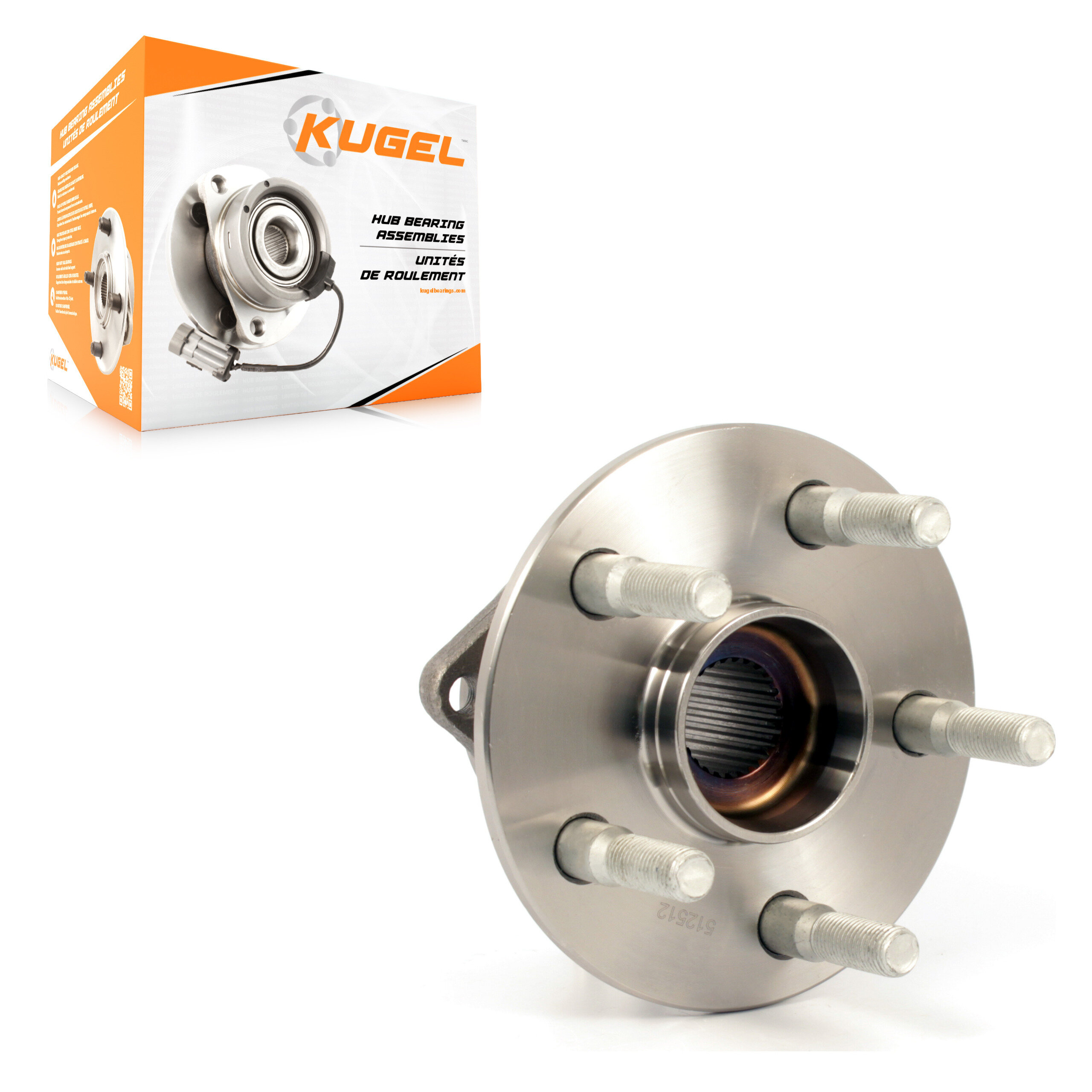 Kugel - 70-512512 - Rear Wheel Bearing and Hub Assembly