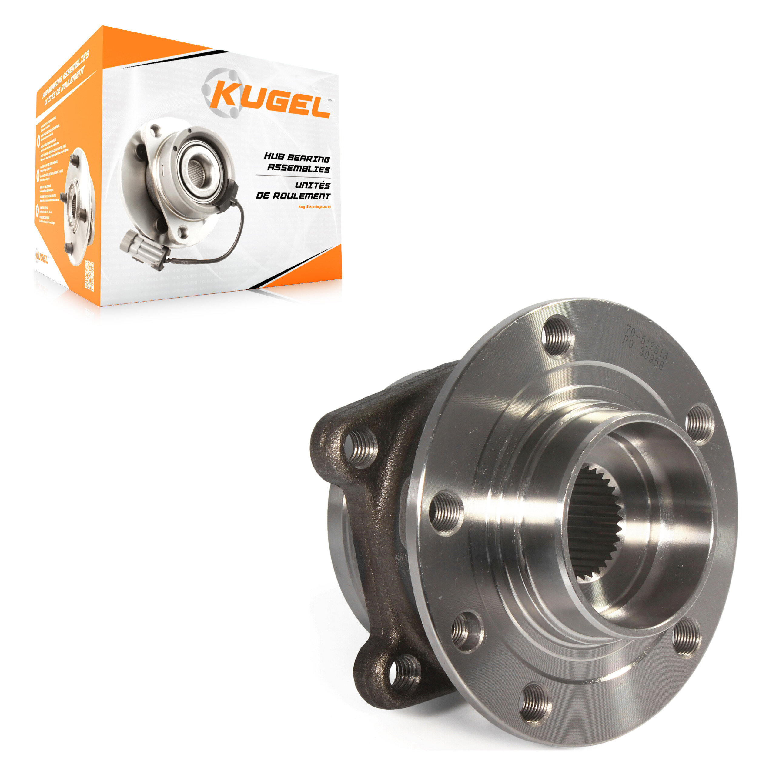 Kugel - 70-512513 - Rear Wheel Bearing and Hub Assembly