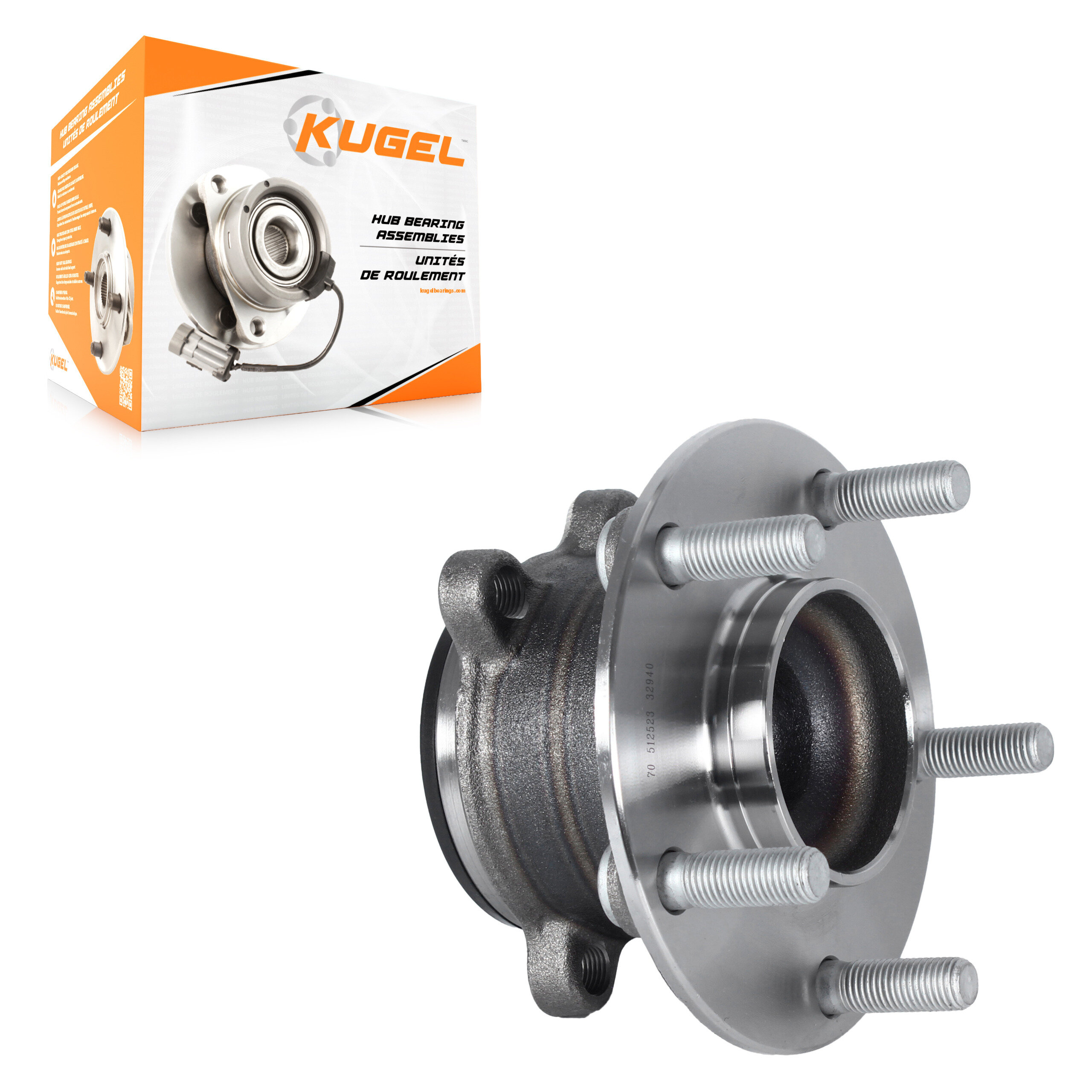 Kugel - 70-512523 - Rear Wheel Bearing and Hub Assembly