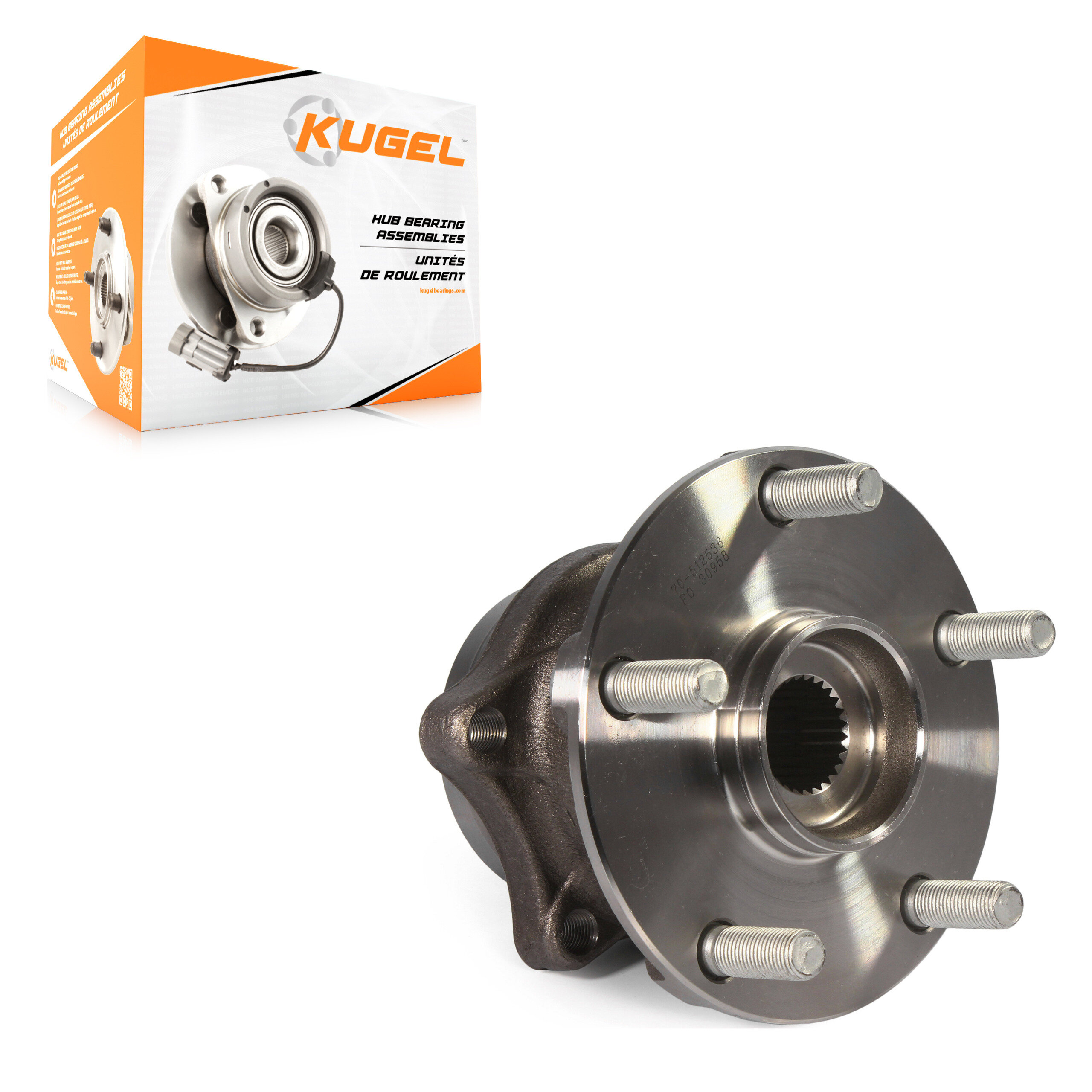 Kugel - 70-512536 - Rear Wheel Bearing and Hub Assembly
