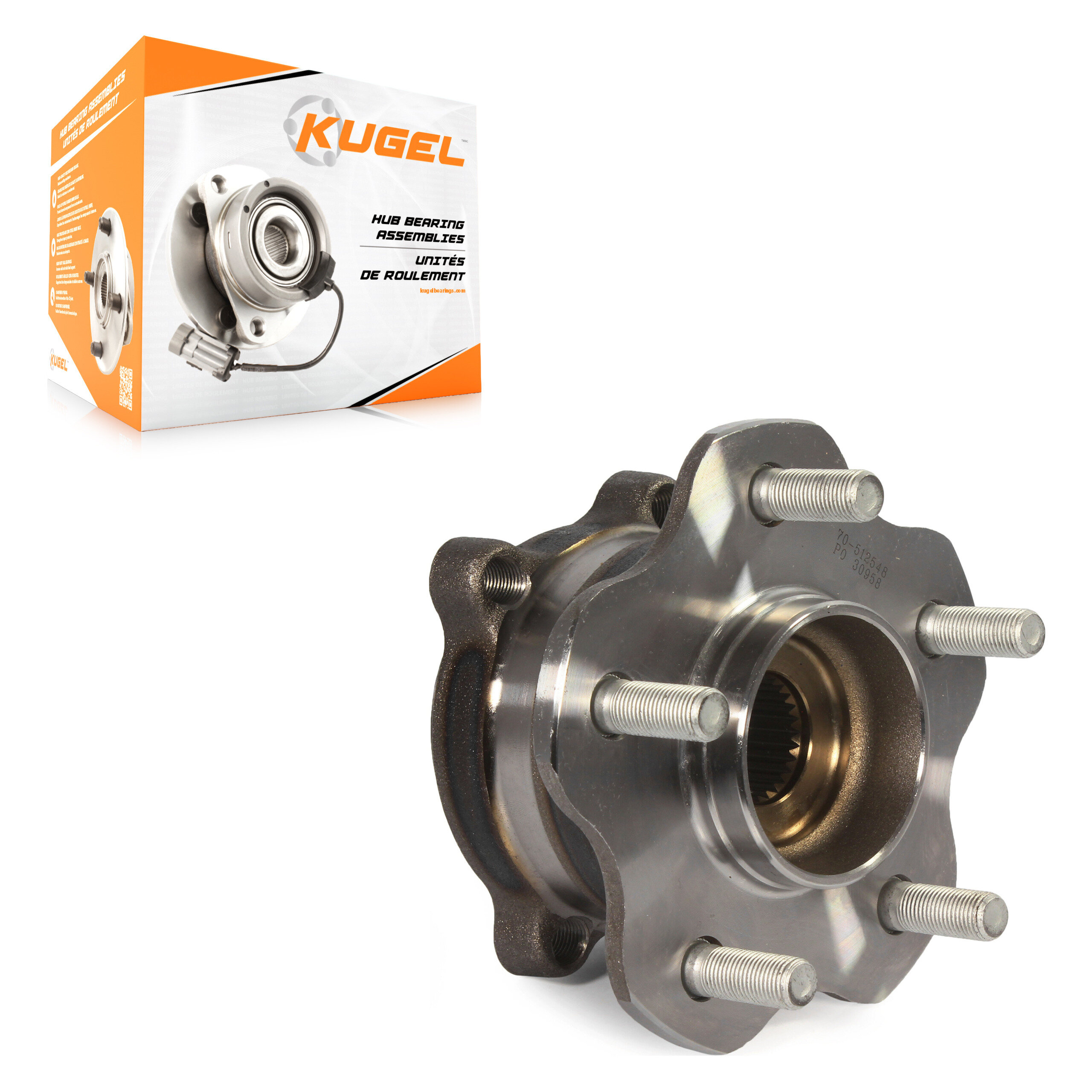 Kugel - 70-512548 - Rear Wheel Bearing and Hub Assembly