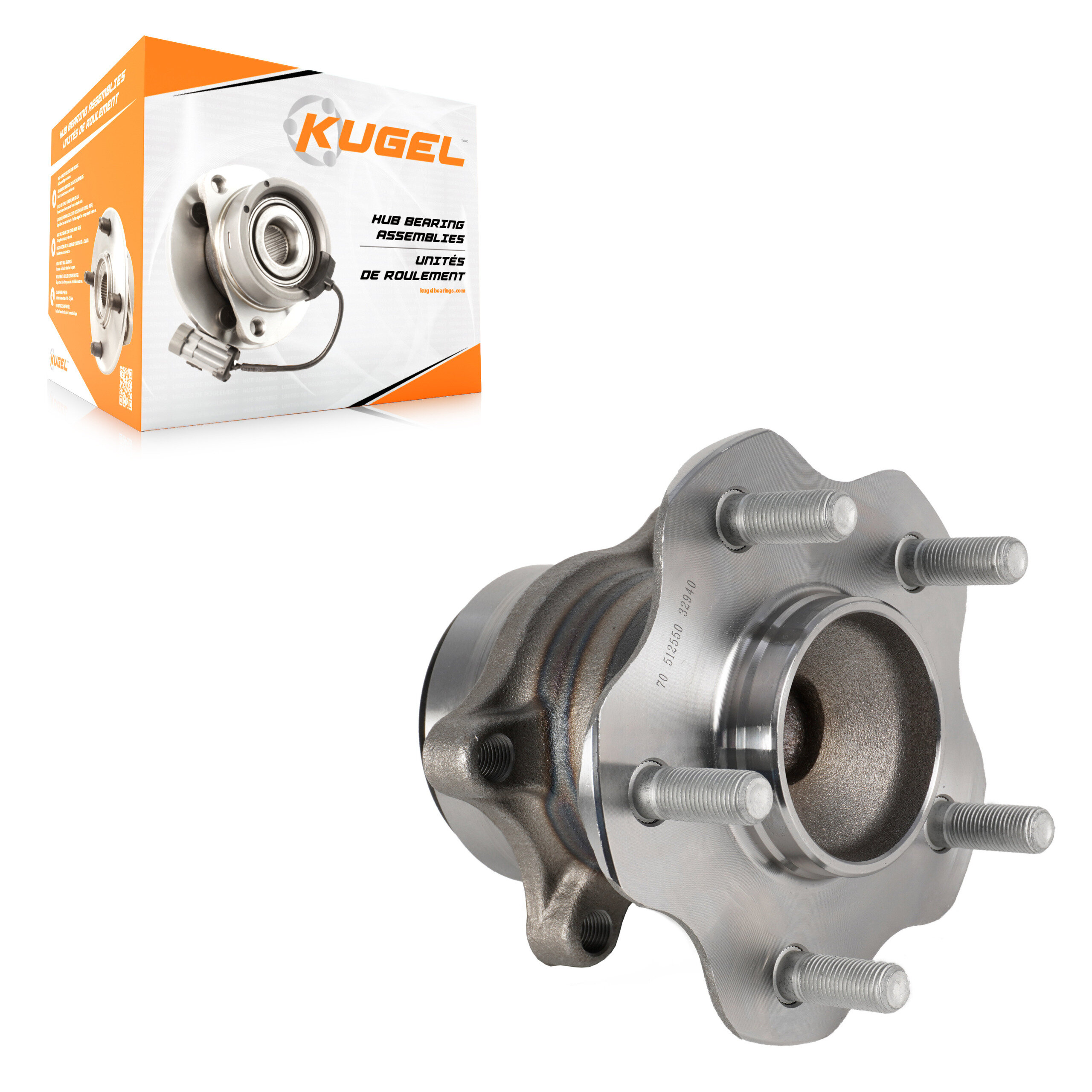 Kugel - 70-512550 - Rear Wheel Bearing and Hub Assembly