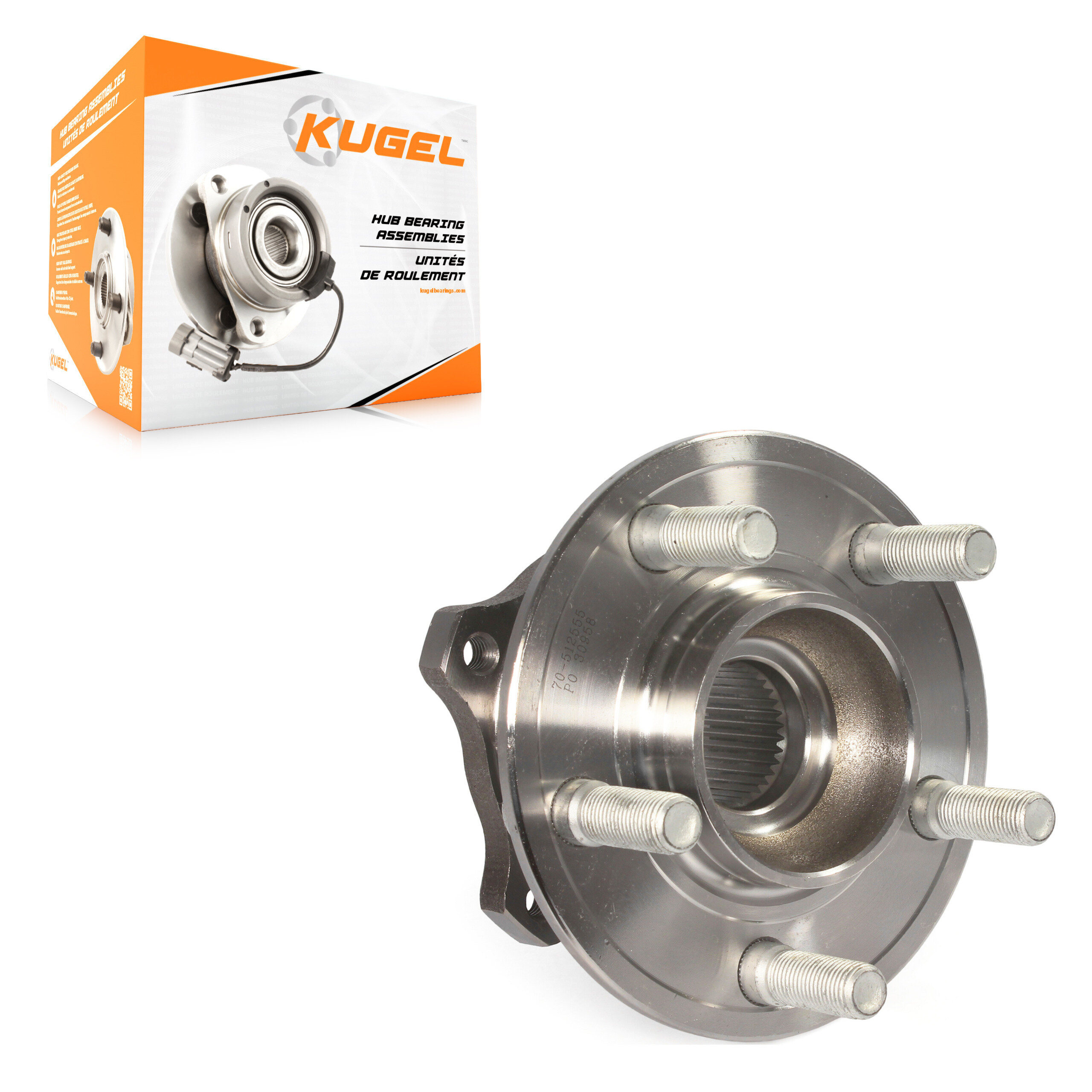 Kugel - 70-512555 - Rear Wheel Bearing and Hub Assembly