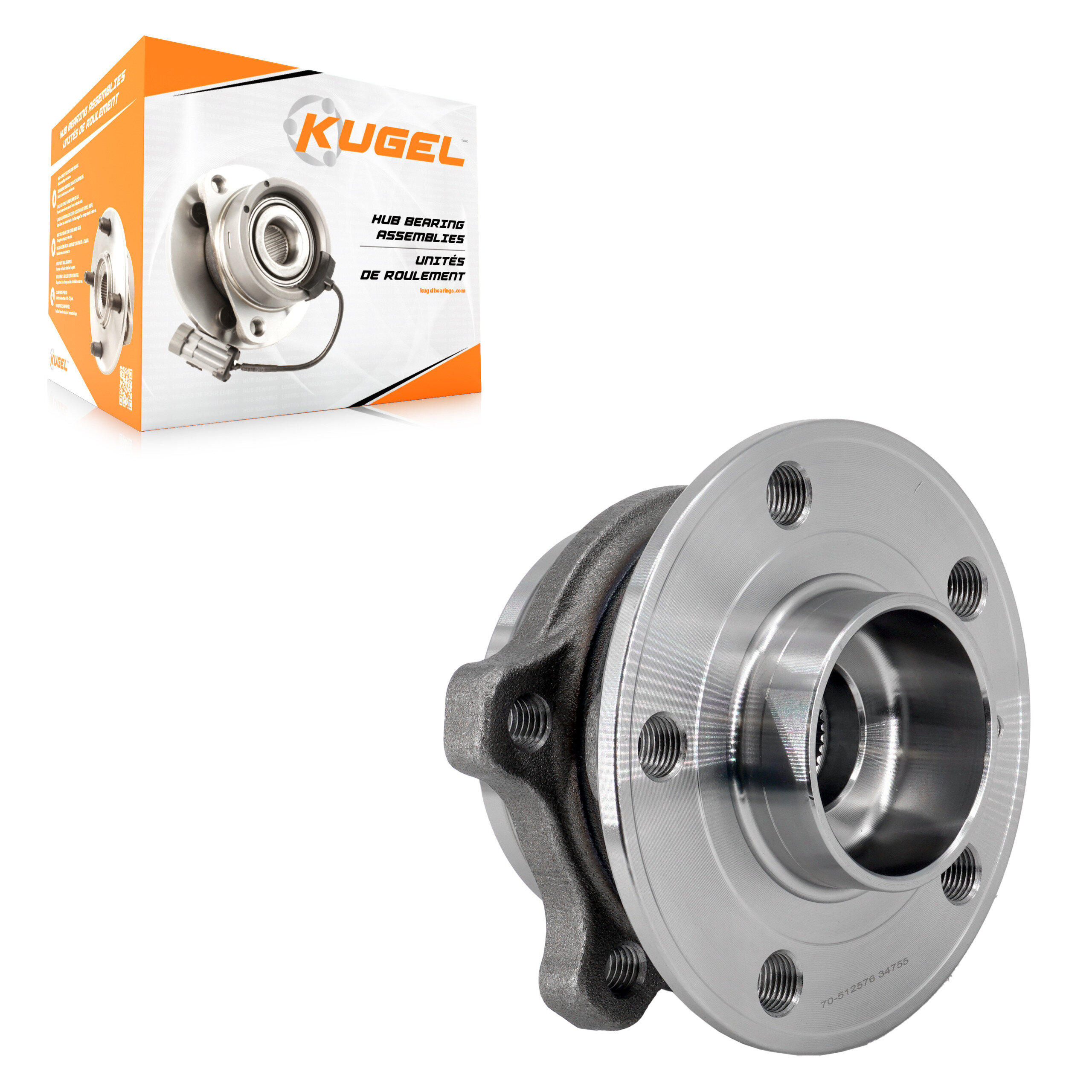 Kugel - 70-512576 - Front Wheel Bearing and Hub Assembly