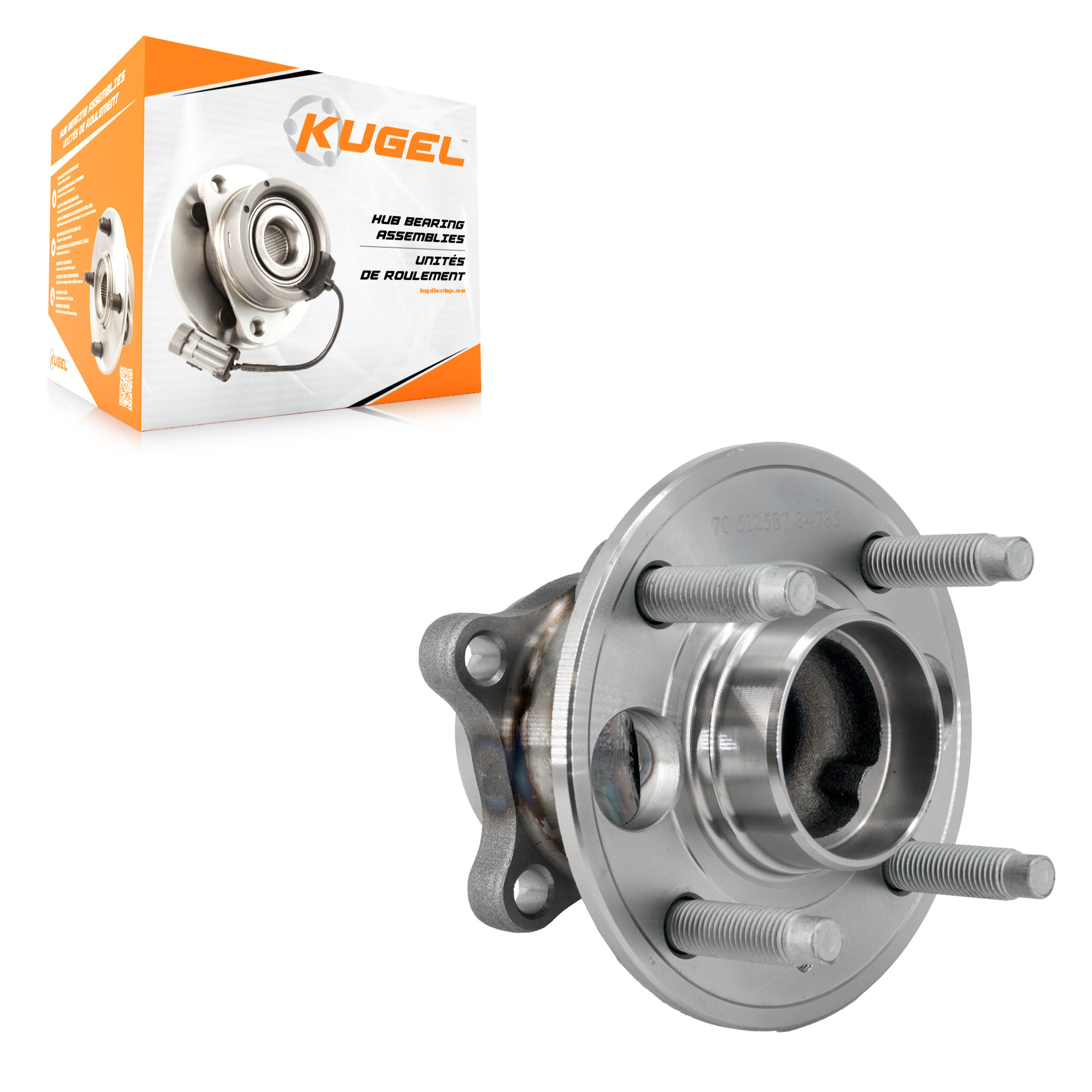 Kugel - 70-512587 - Rear Wheel Bearing and Hub Assembly
