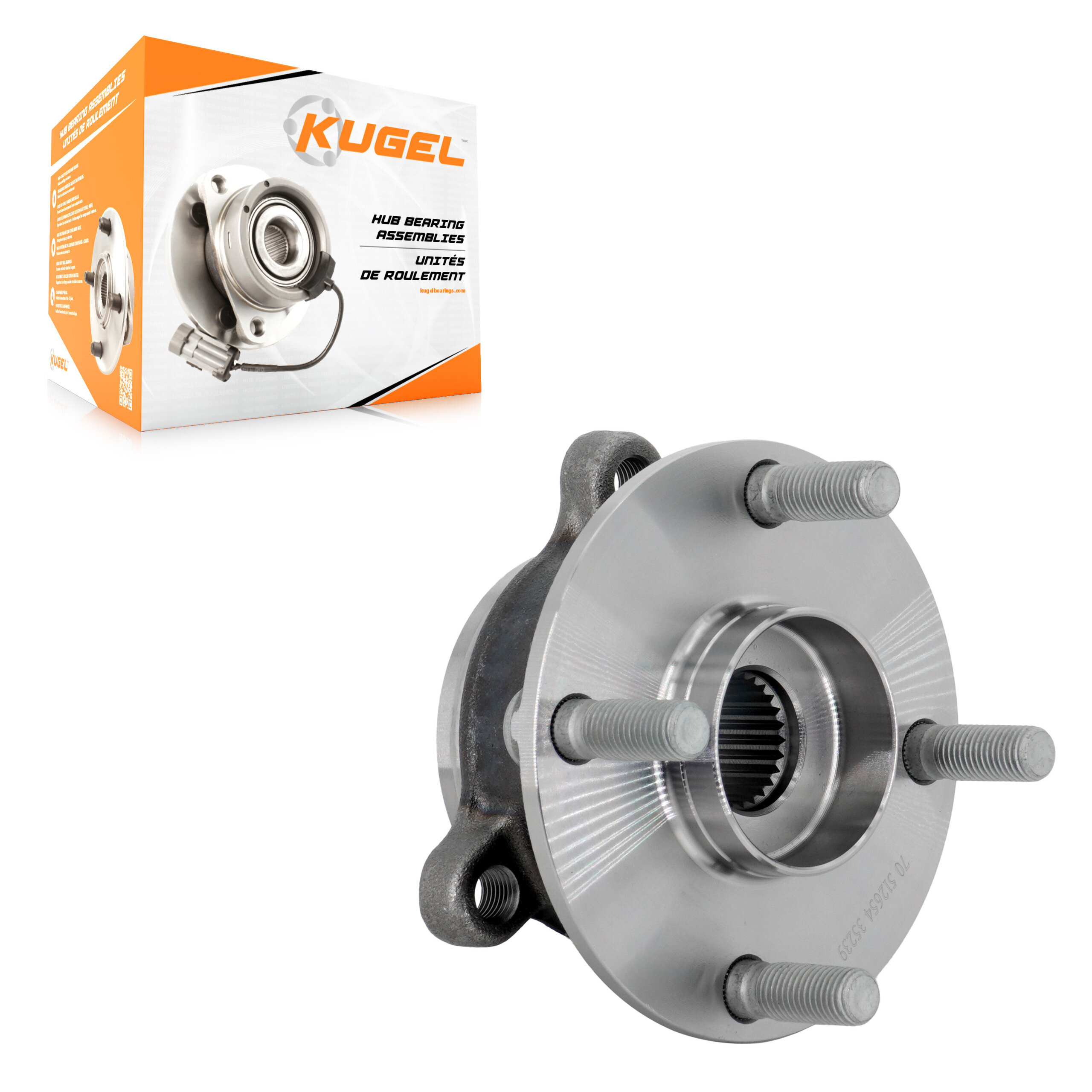 Kugel - 70-512654 - Rear Wheel Bearing and Hub Assembly