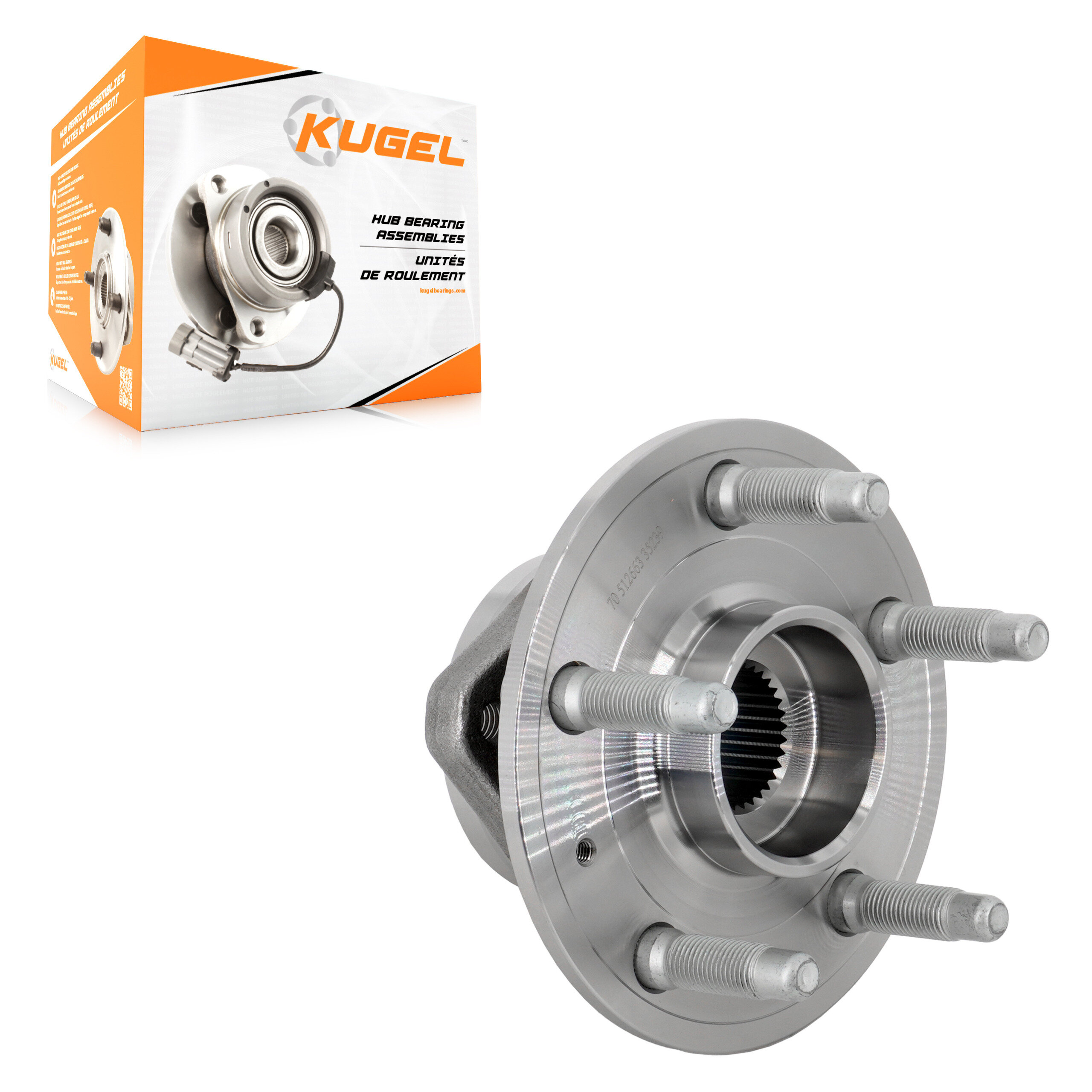 Kugel - 70-512663 - Rear Wheel Bearing and Hub Assembly