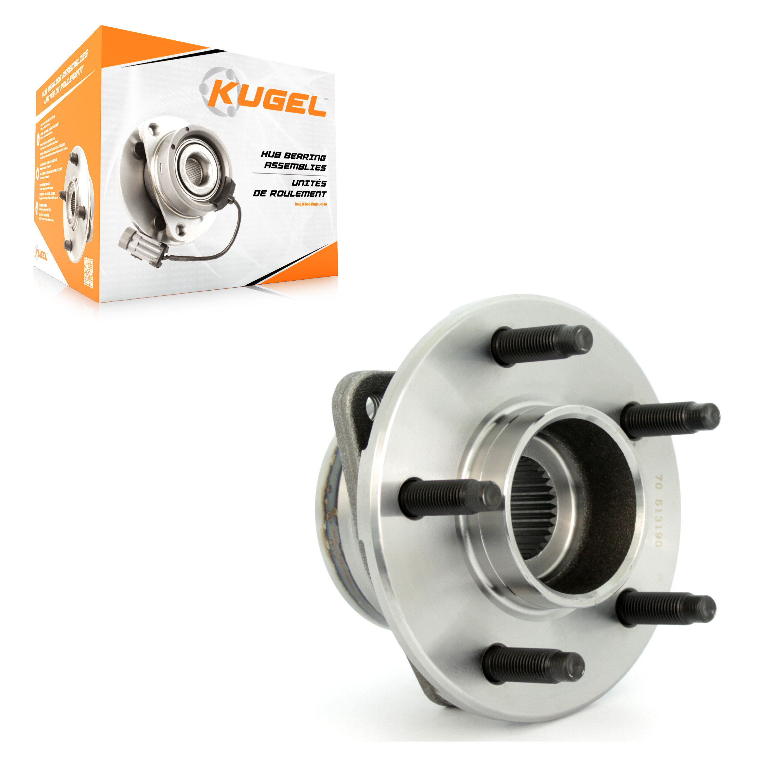 Kugel - 70-513190 - Front Wheel Bearing and Hub Assembly