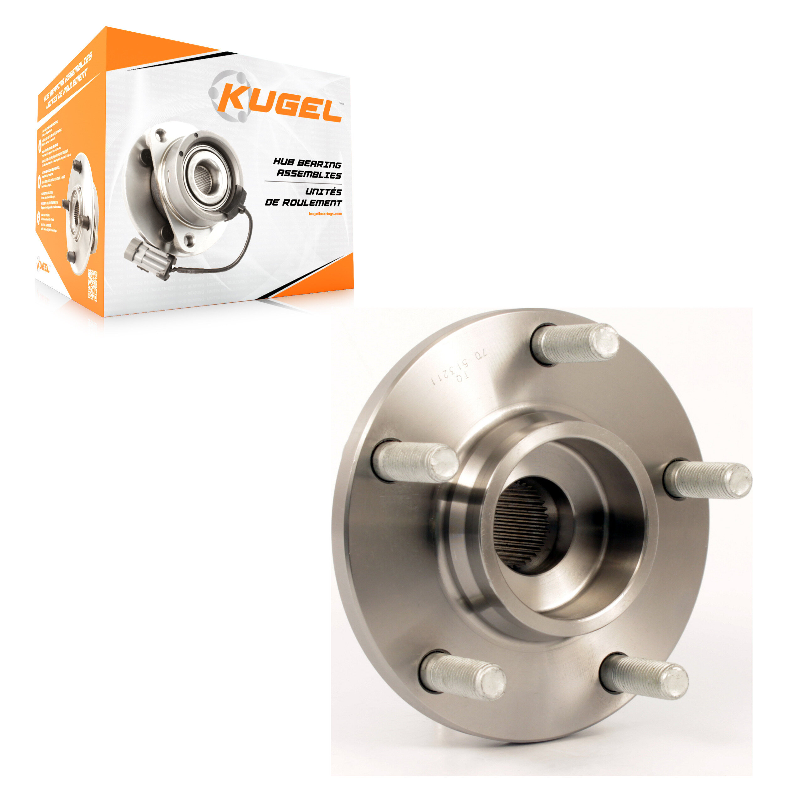 Kugel - 70-513211 - Front Wheel Bearing and Hub Assembly