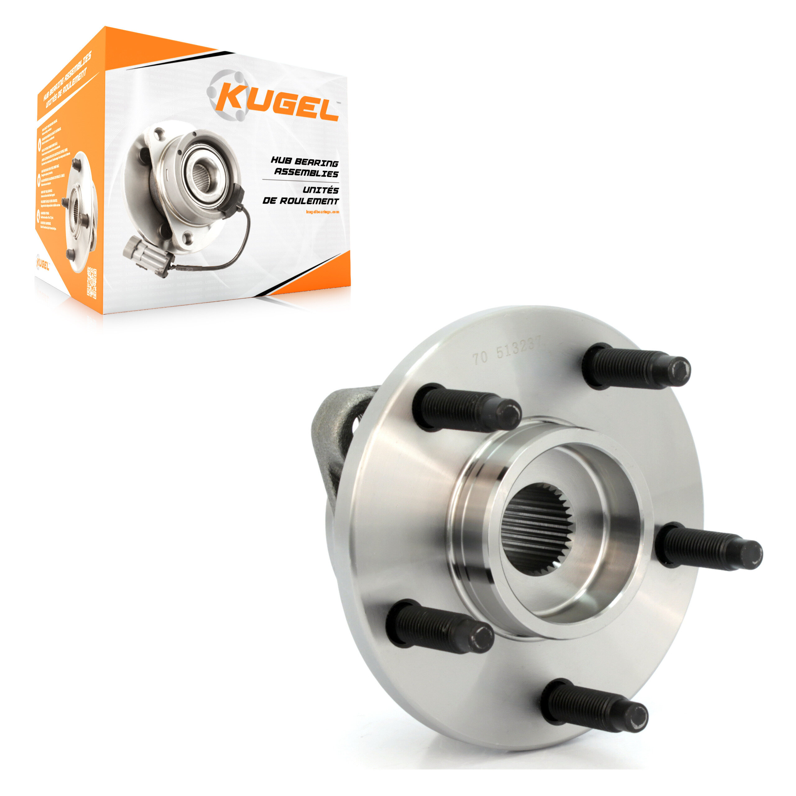 Kugel - 70-513237 - Front Wheel Bearing and Hub Assembly