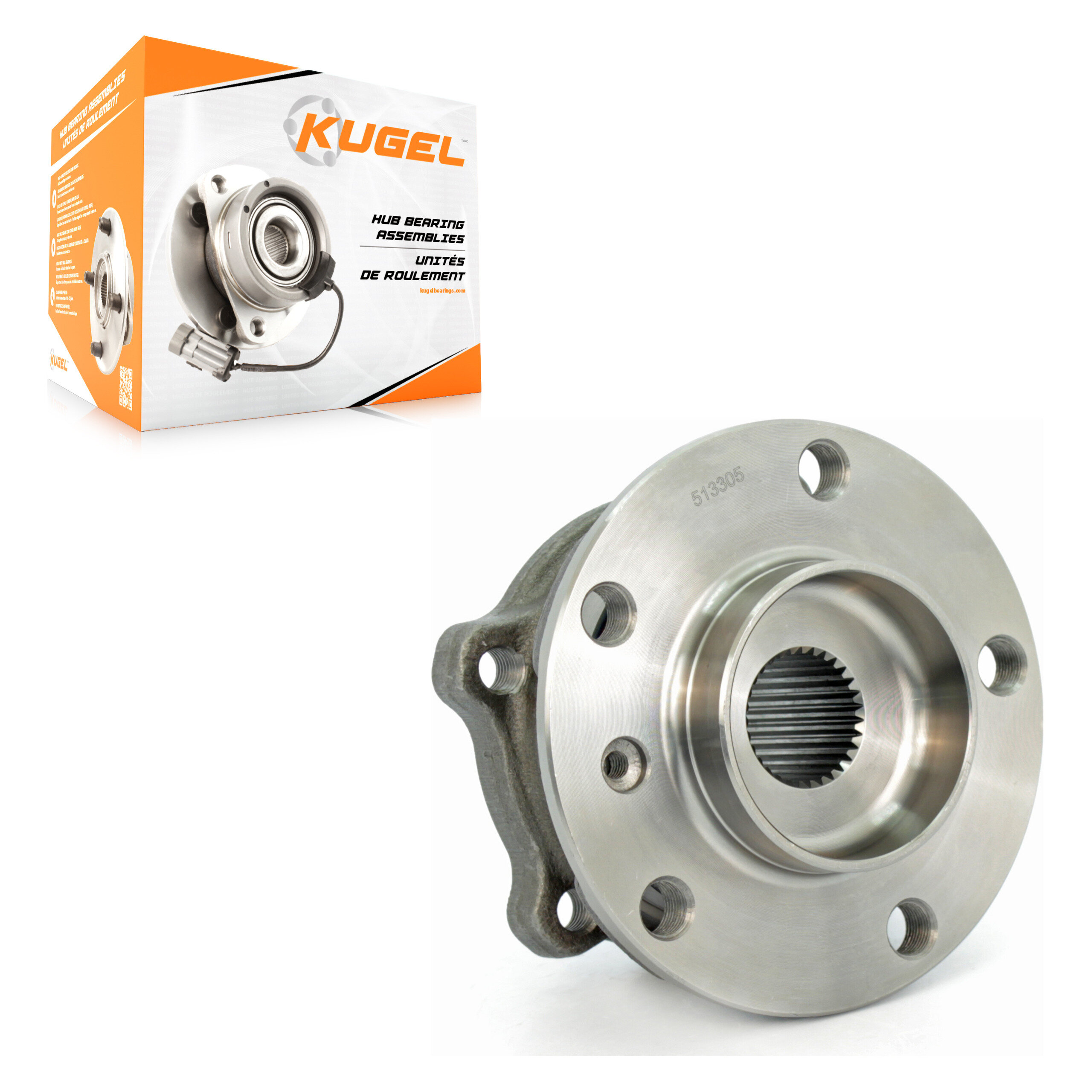 Kugel - 70-513305 - Front Wheel Bearing and Hub Assembly