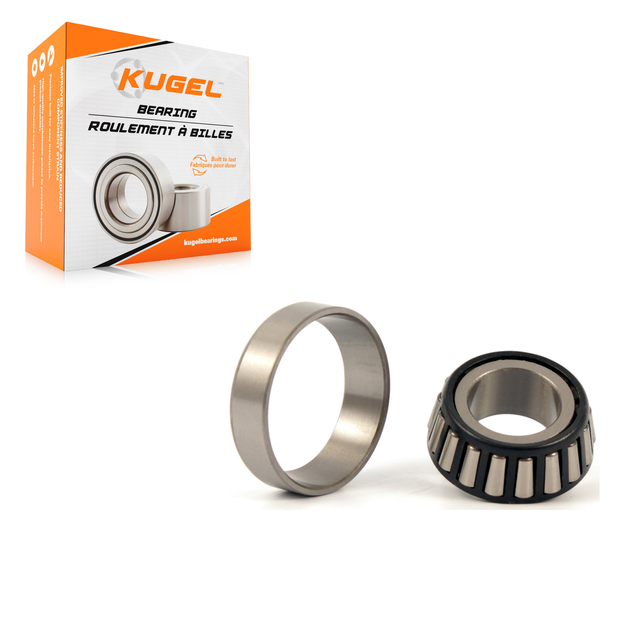 Kugel - 70-A12 - Front Outer Wheel Bearing and Race Set