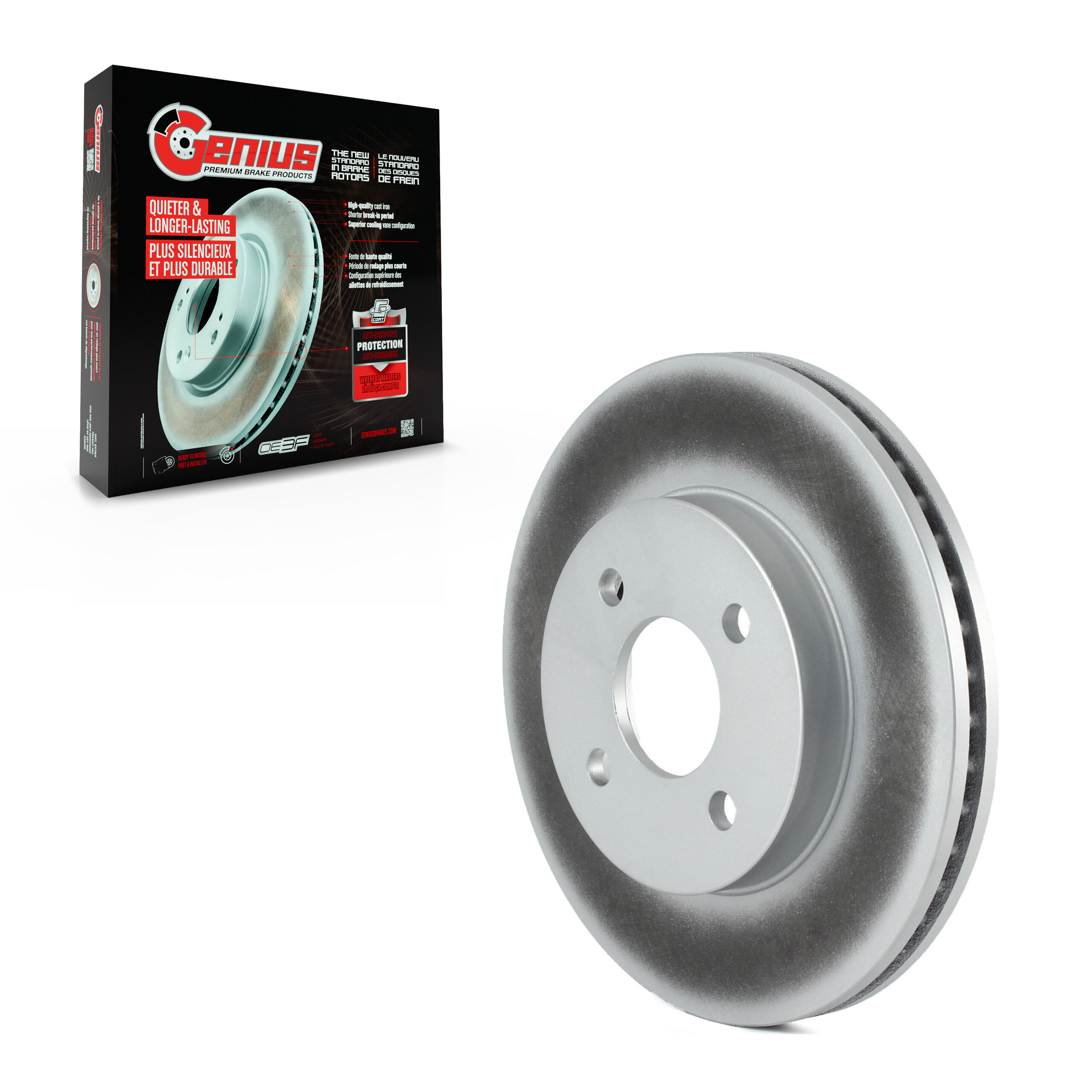 Genius - GCR-580137 - Front Disc Brake Rotor