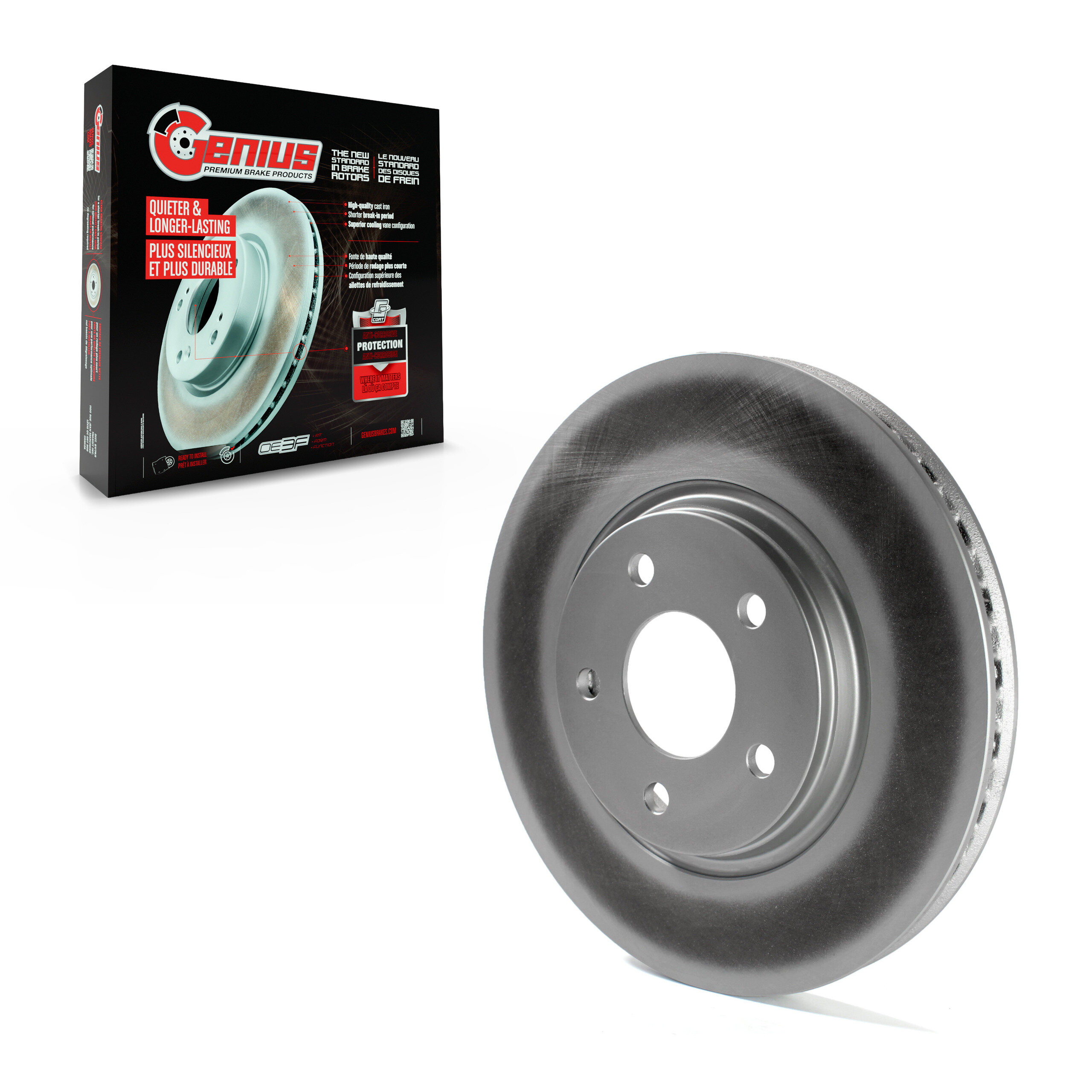 Genius - GCR-580184 - Front Disc Brake Rotor