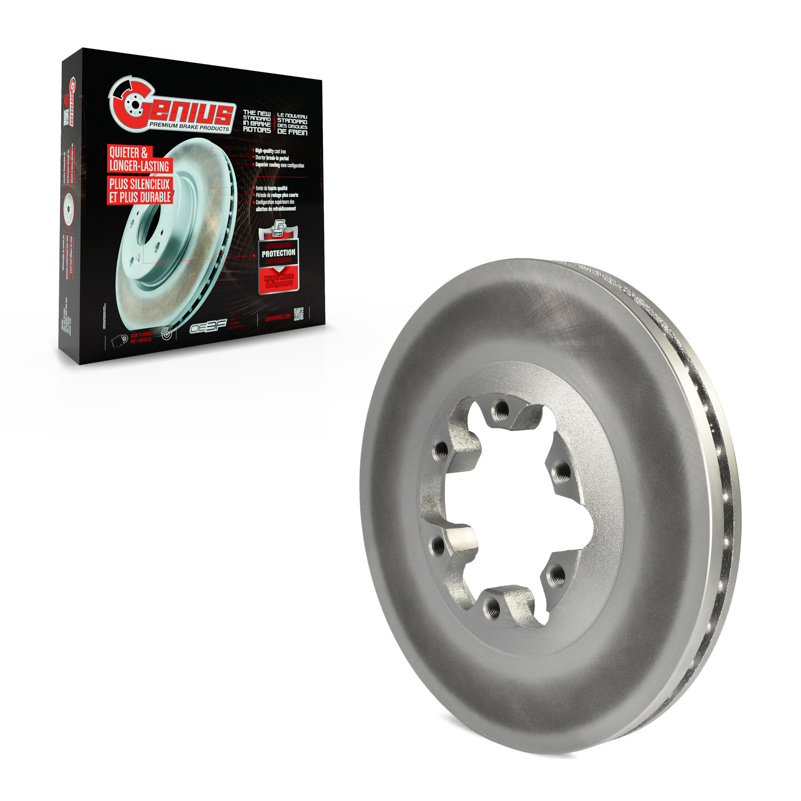 Genius - GCR-580216 - Front Disc Brake Rotor