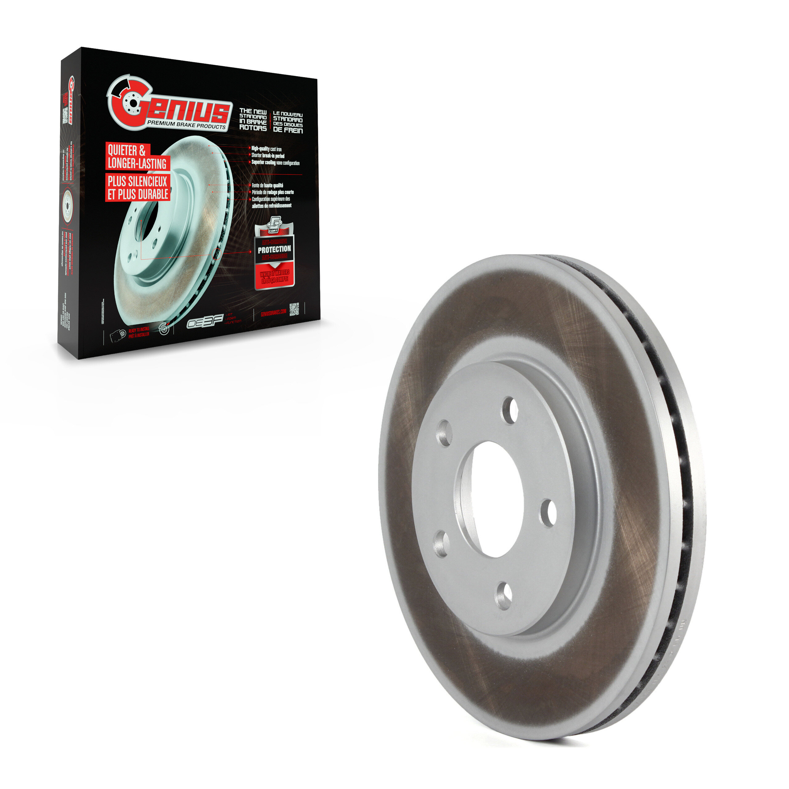 Genius - GCR-580244 - Front Disc Brake Rotor