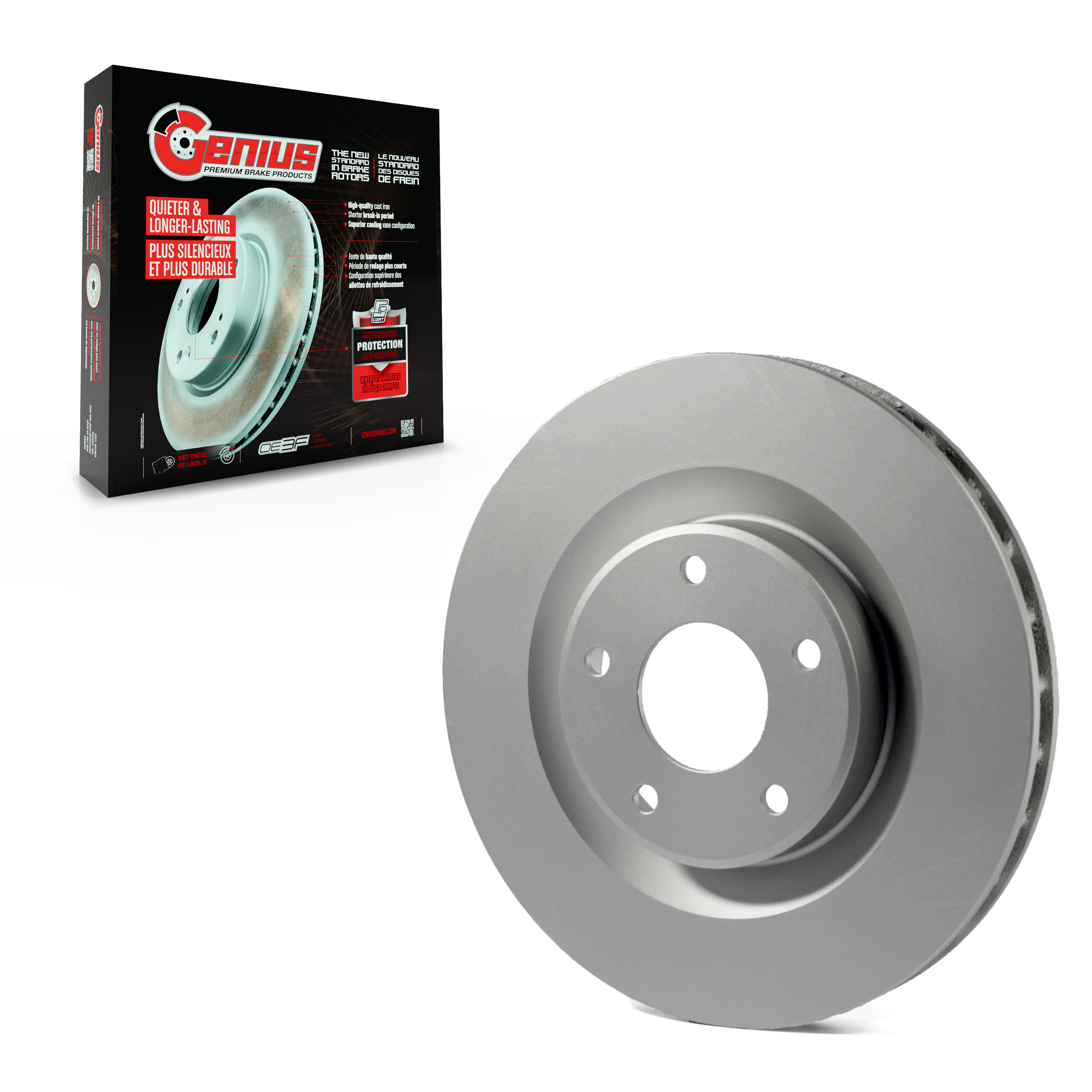 Genius - GCR-580253 - Front Disc Brake Rotor