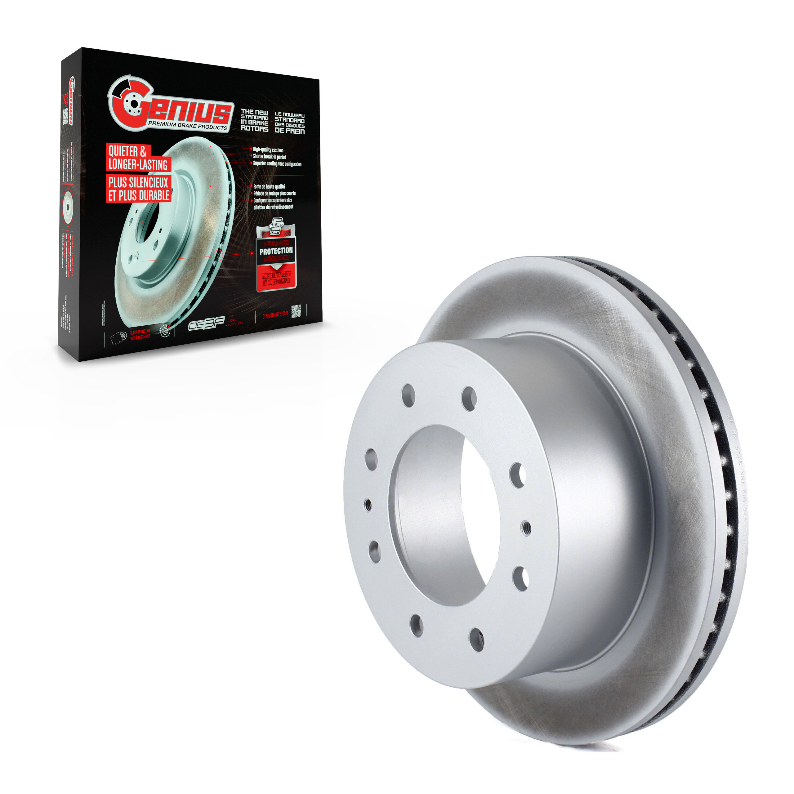 Genius - GCR-580876 - Rear Disc Brake Rotor