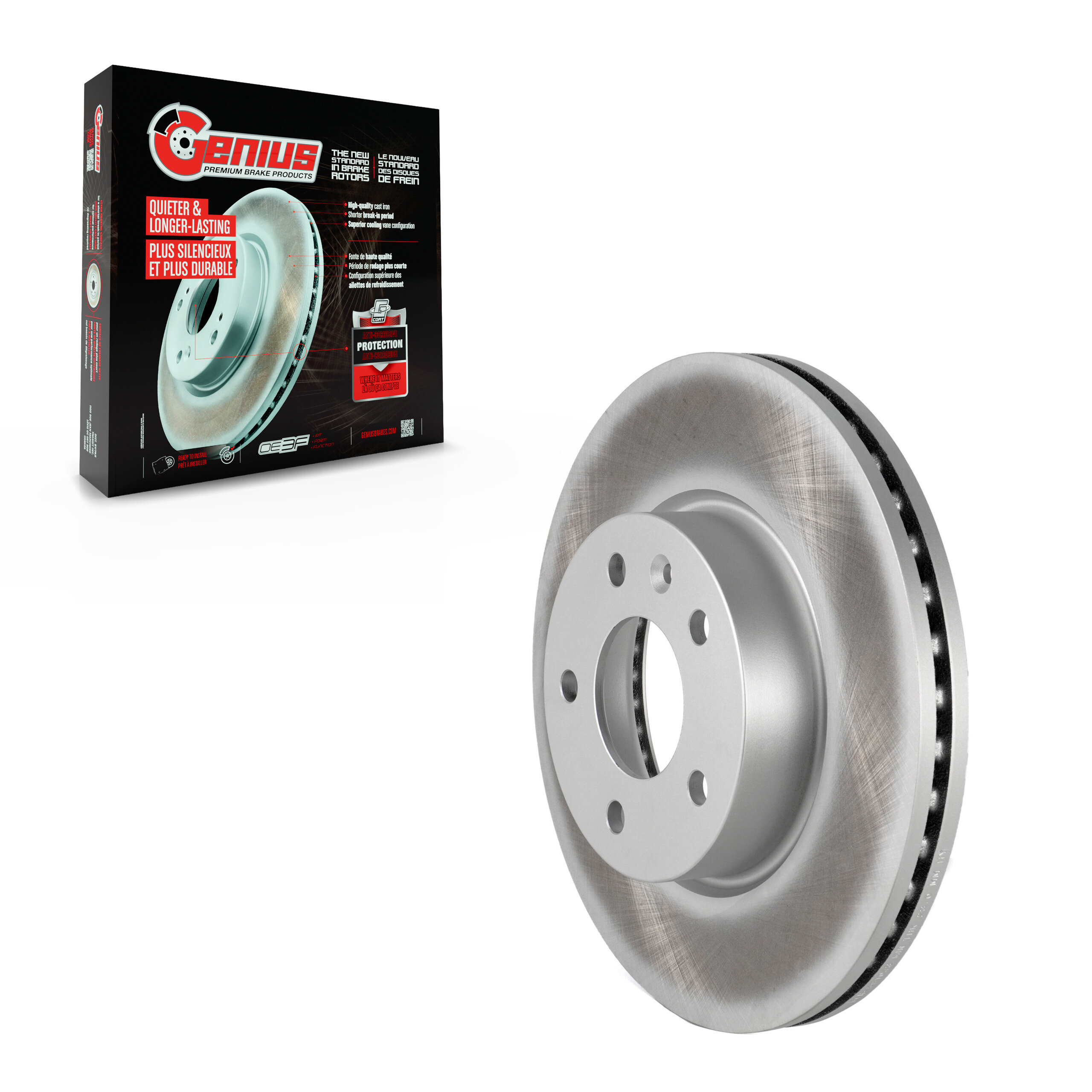 Genius - GCR-581043 - Front Disc Brake Rotor