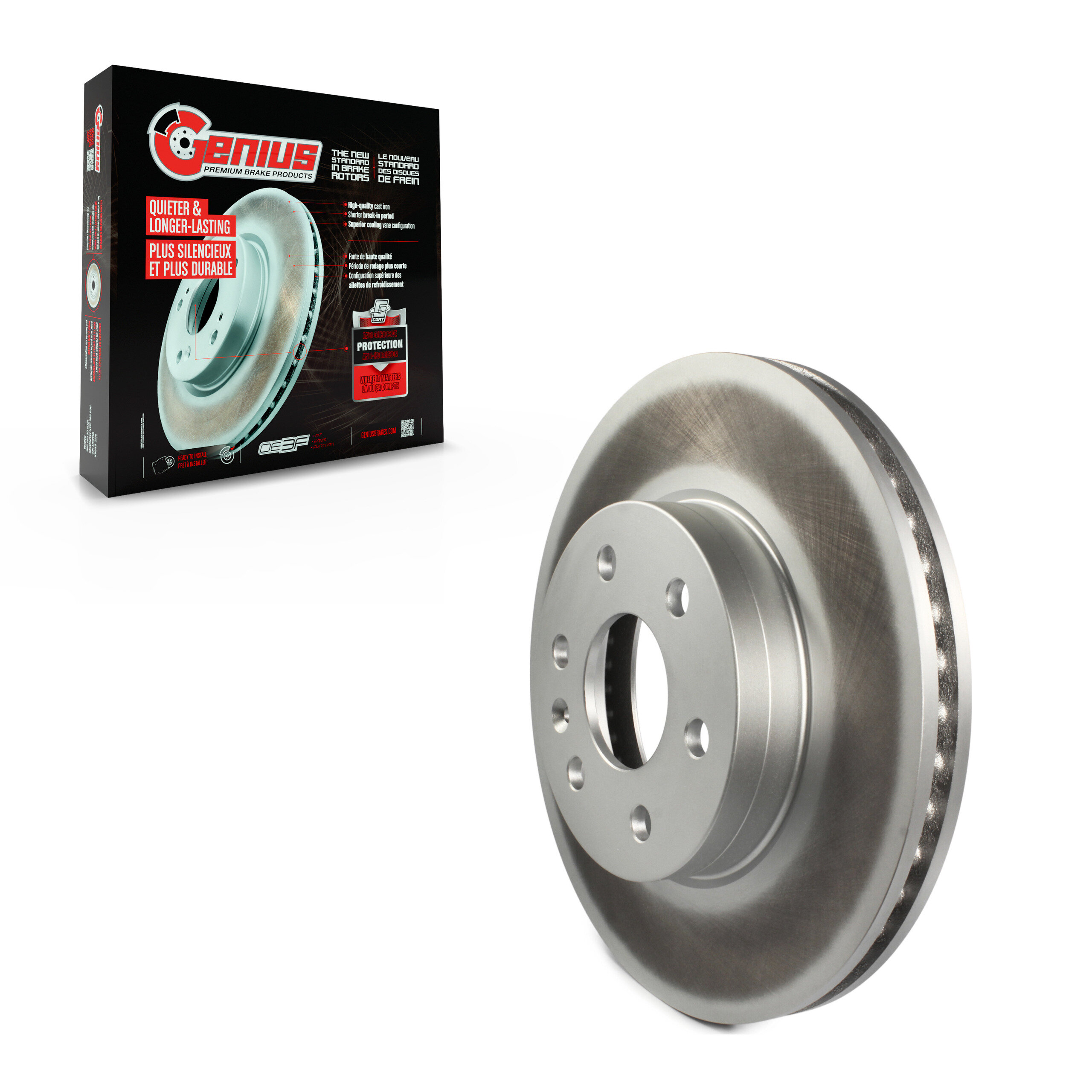 Genius - GCR-582038 - Front Disc Brake Rotor