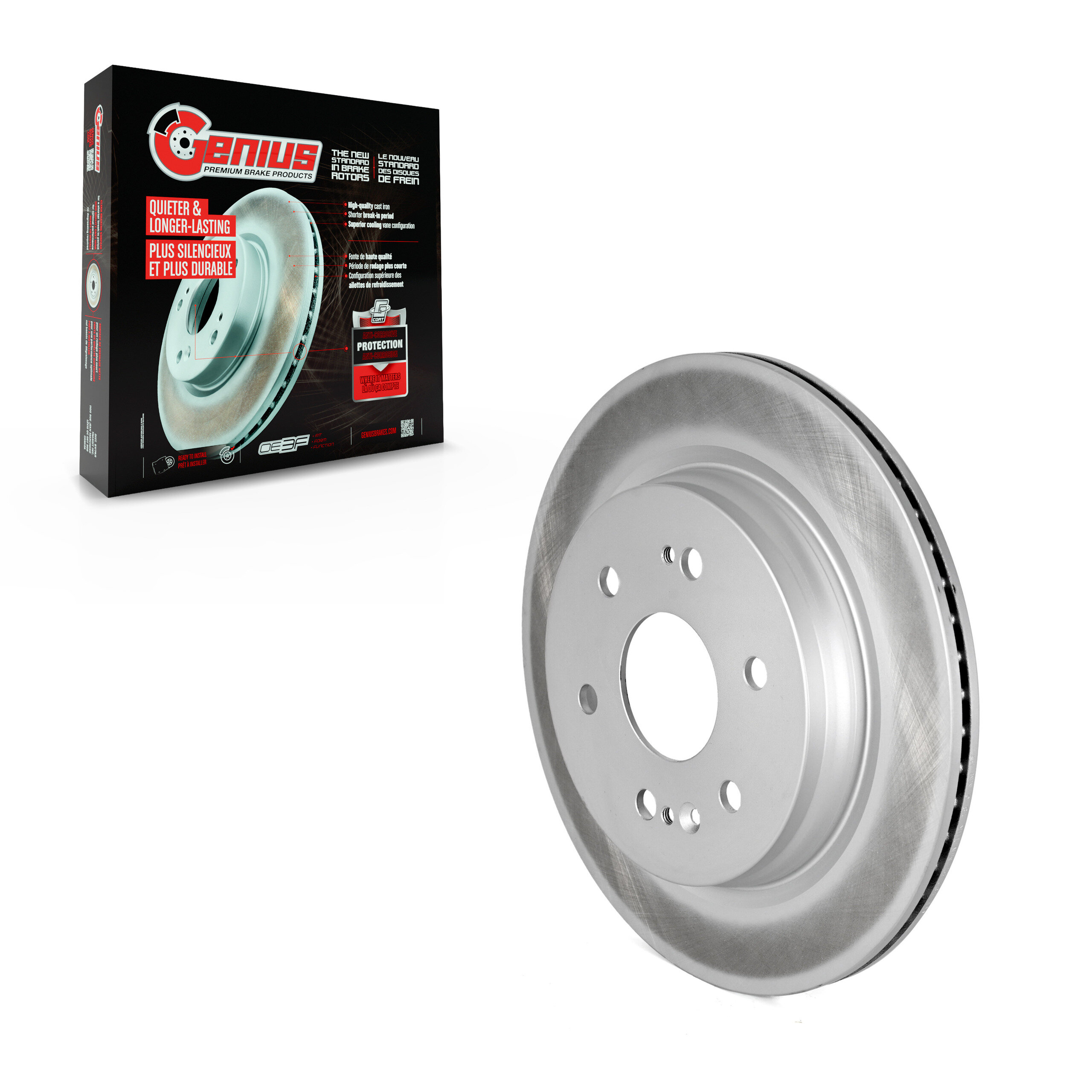 Genius - GCR-582457 - Rear Disc Brake Rotor